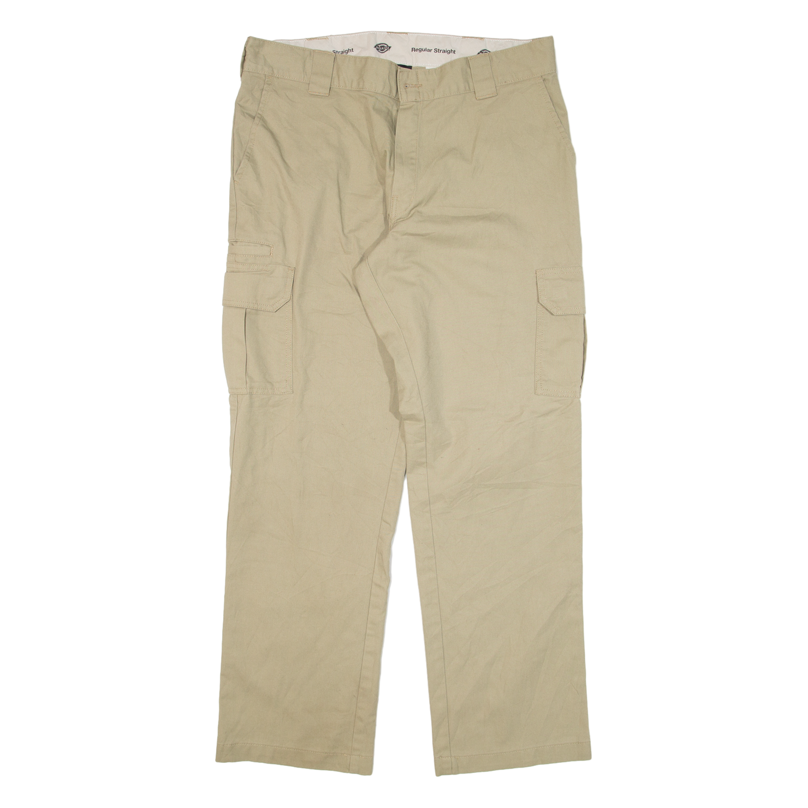 DICKIES Cargo Mens Trousers Beige Regular Straight W36 L32 Refurbished - N/A refurbished available on Cerqular