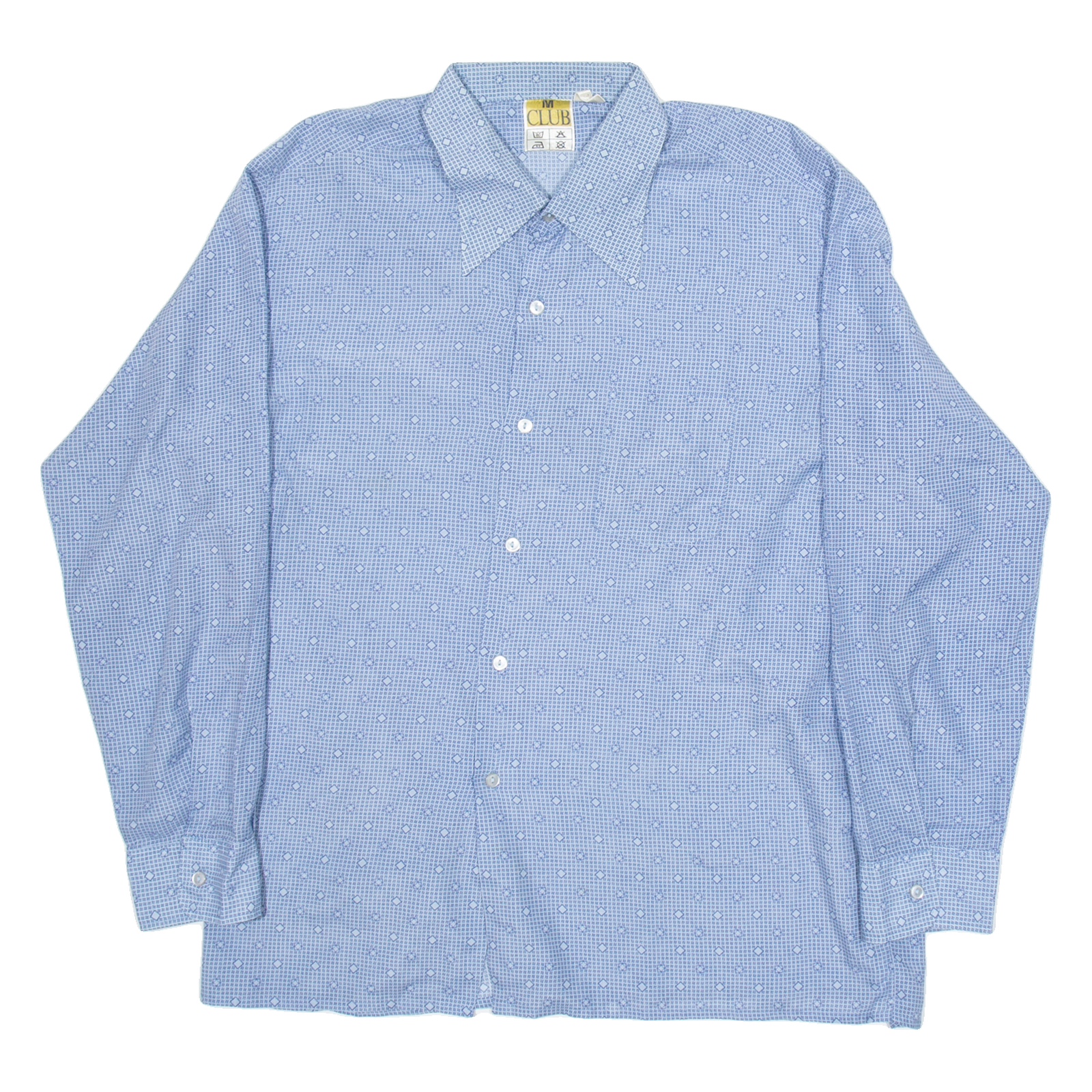 Buy CLUB Mens Shirt Blue Geometric Long Sleeve M Refurbished - $18.19 CLUB Mens Shirt Blue Geometric Long Sleeve M Refurbished - N/A refurbished available on Cerqular