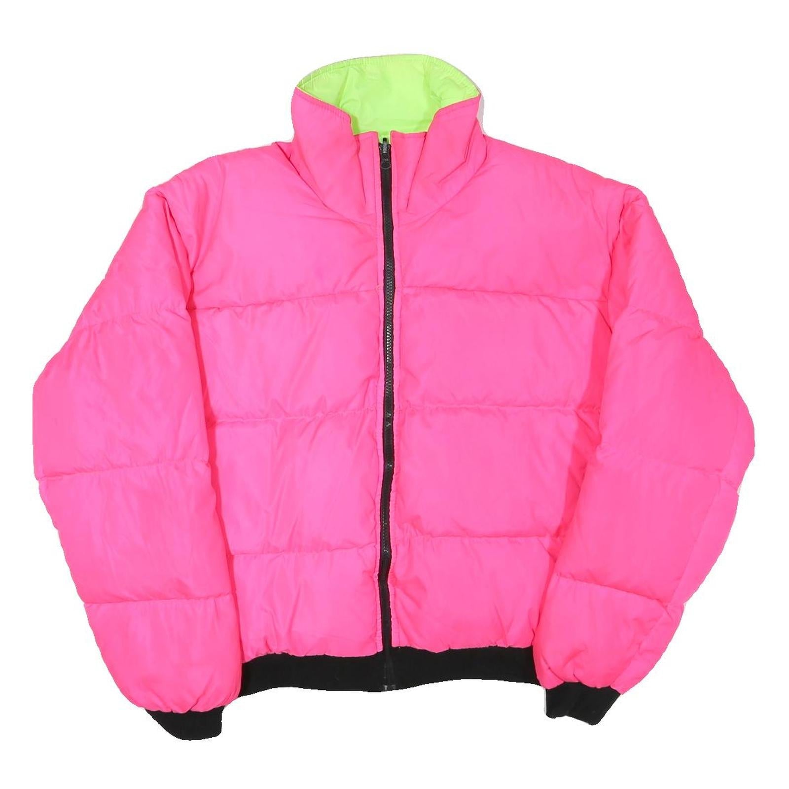 Womens Pink Jacket XL Polyester Blend Puffer Warm Casual Zip Fastening Refurbished - N/A refurbished available on Cerqular