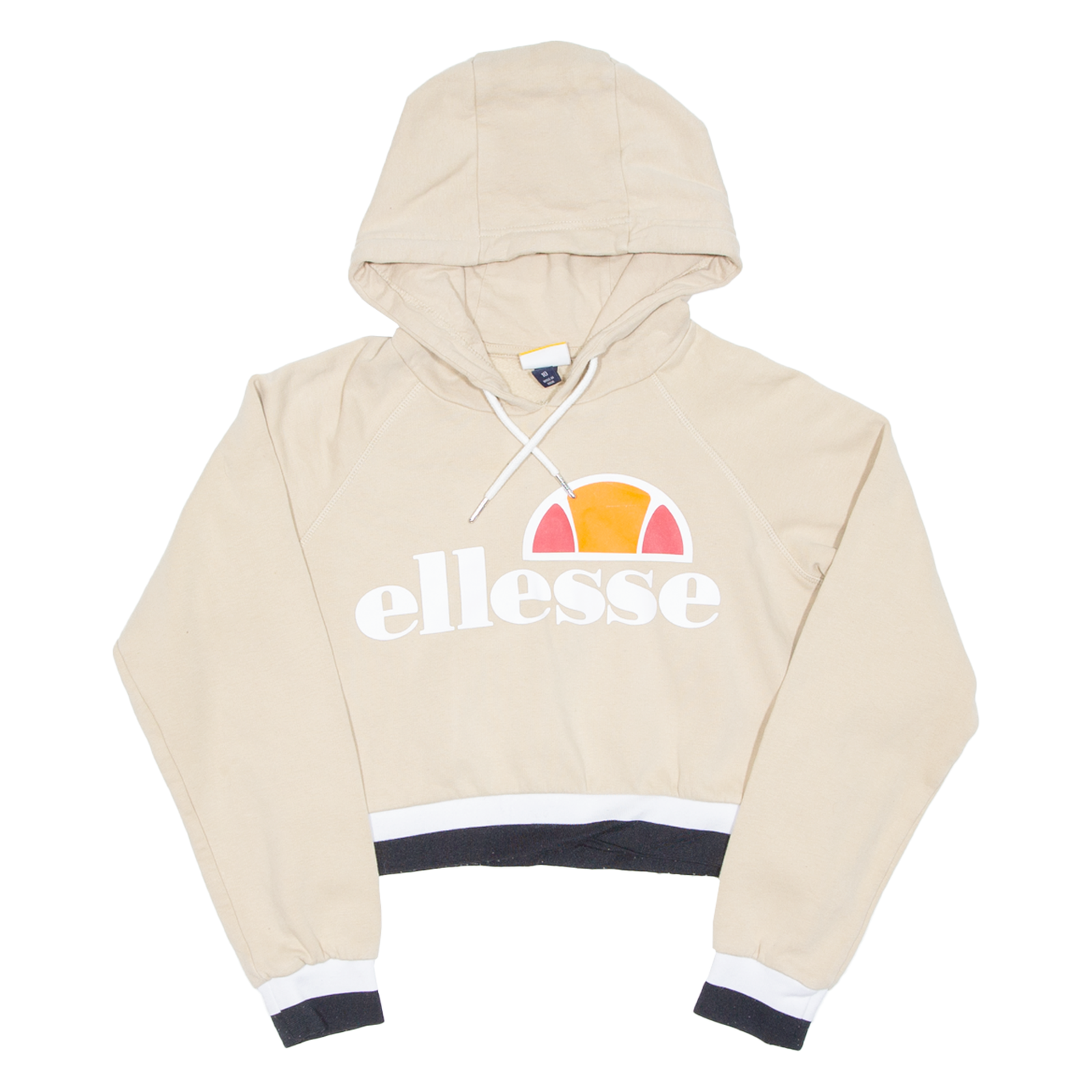ELLESSE Cropped Womens Beige Hoodie UK 10 Refurbished - N/A refurbished available on Cerqular