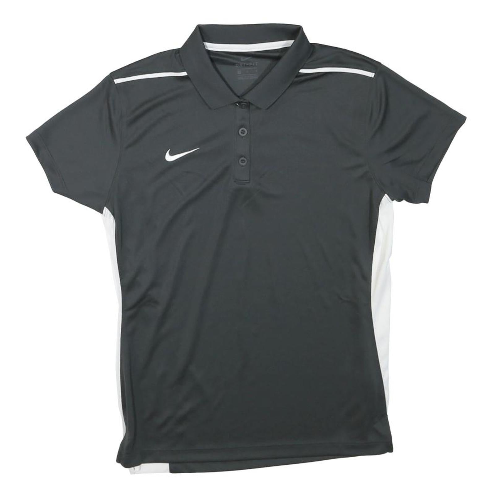 NIKE Womens Black & White Short Sleeve Plain M Performance Golf Polo Shirt Refurbished - N/A refurbished available on Cerqular
