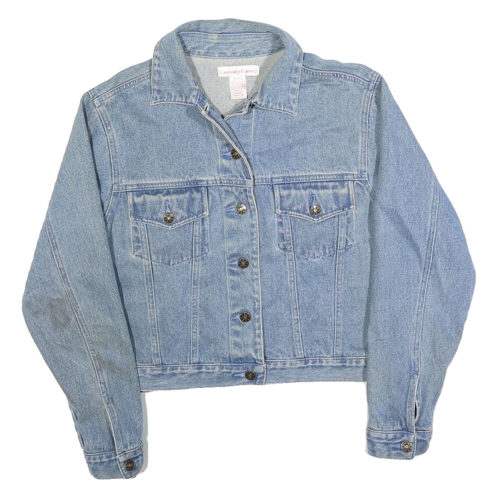 CAMBRIDGE COUNTRY Womens Blue Denim Button Jacket M Cotton Classic Casual Refurbished - N/A refurbished available on Cerqular