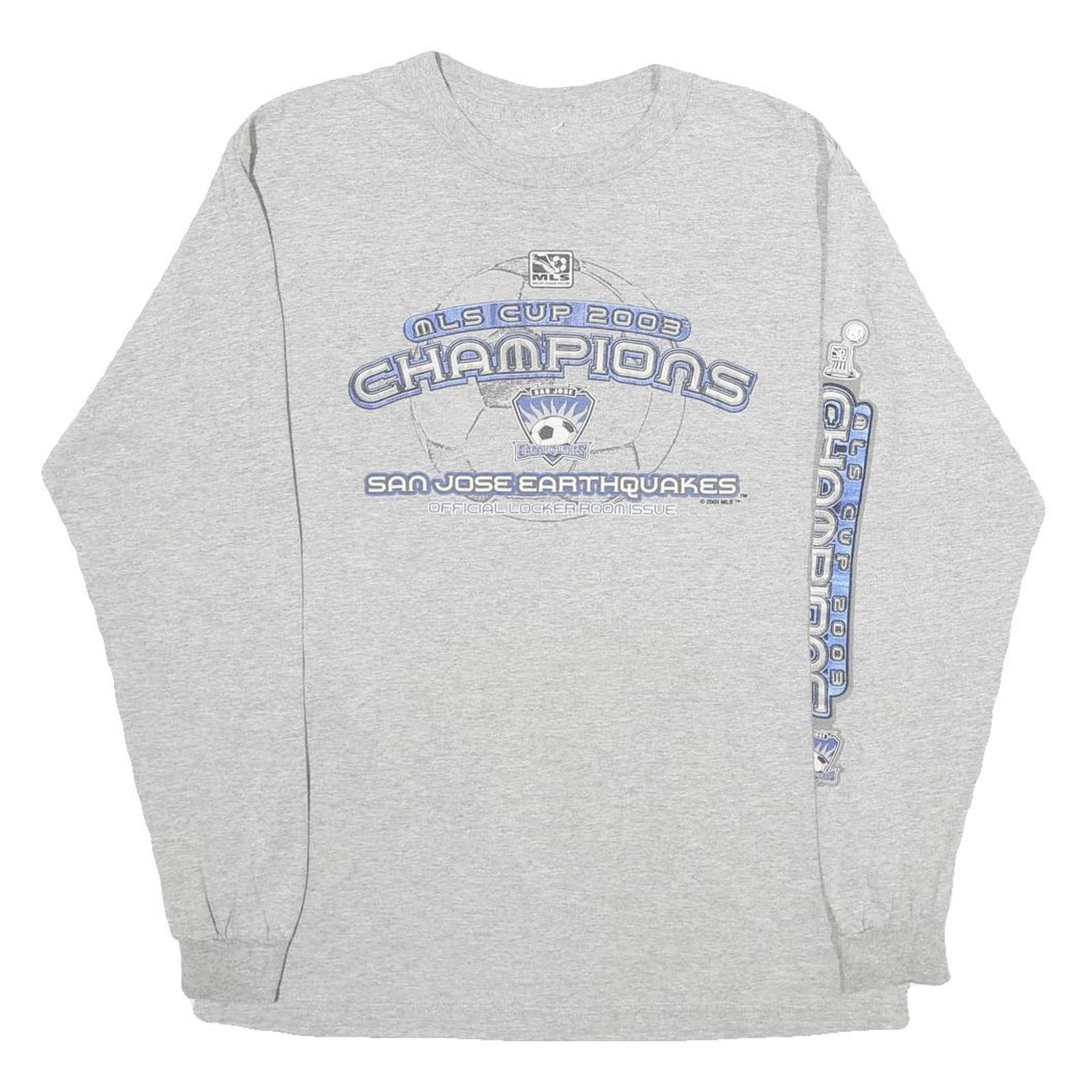 Buy MLS Mens Grey San Jose Earthquakes Champions Long Sleeve Crew Neck Football Refurbished - $32.49 MLS Mens Grey San Jose Earthquakes Champions Long Sleeve Crew Neck Football Refurbished - N/A refurbished available on Cerqular