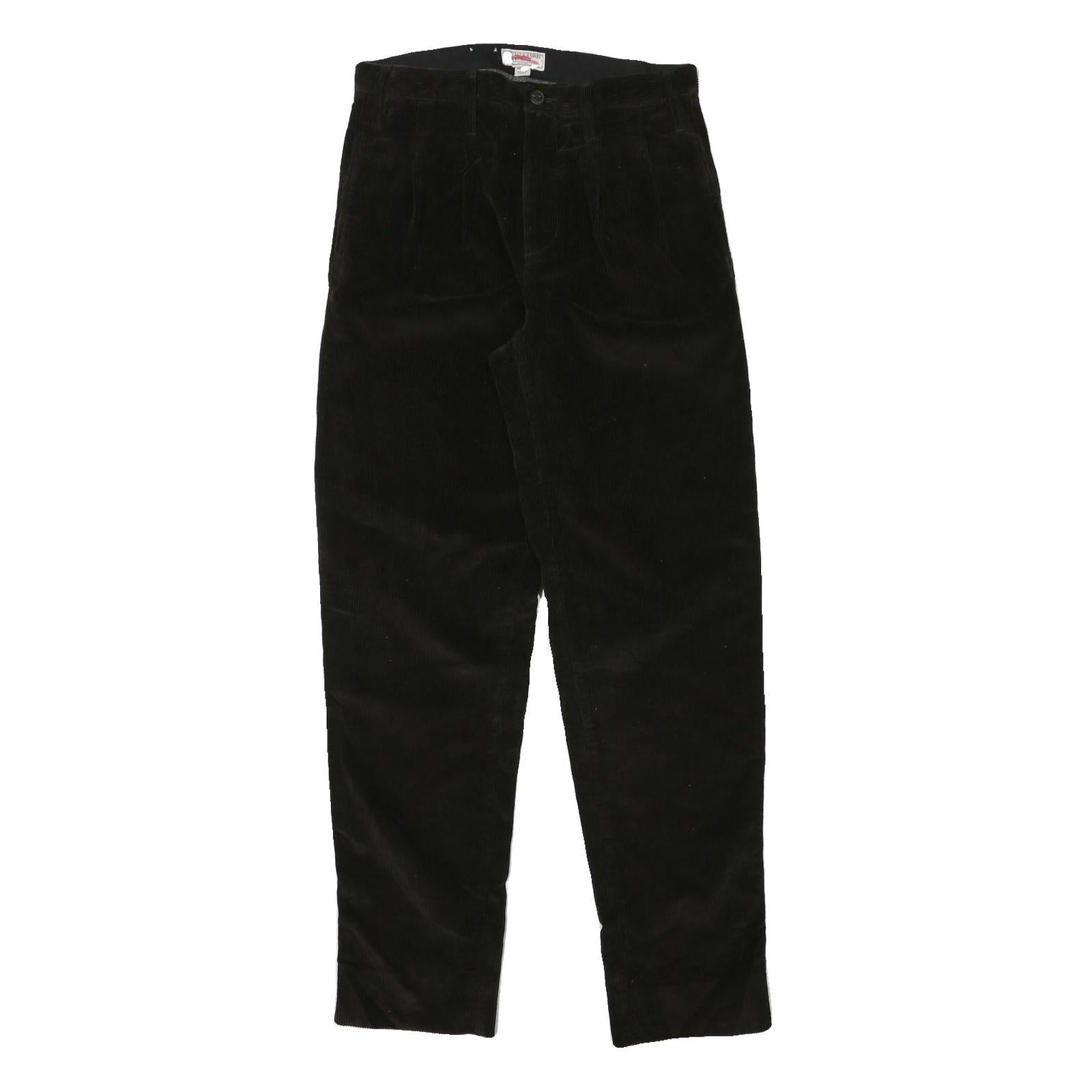 WALLACE AND BARNS Mens Cotton Blend Black Relaxed Straight Trousers W30 L32 Refurbished - N/A refurbished available on Cerqular