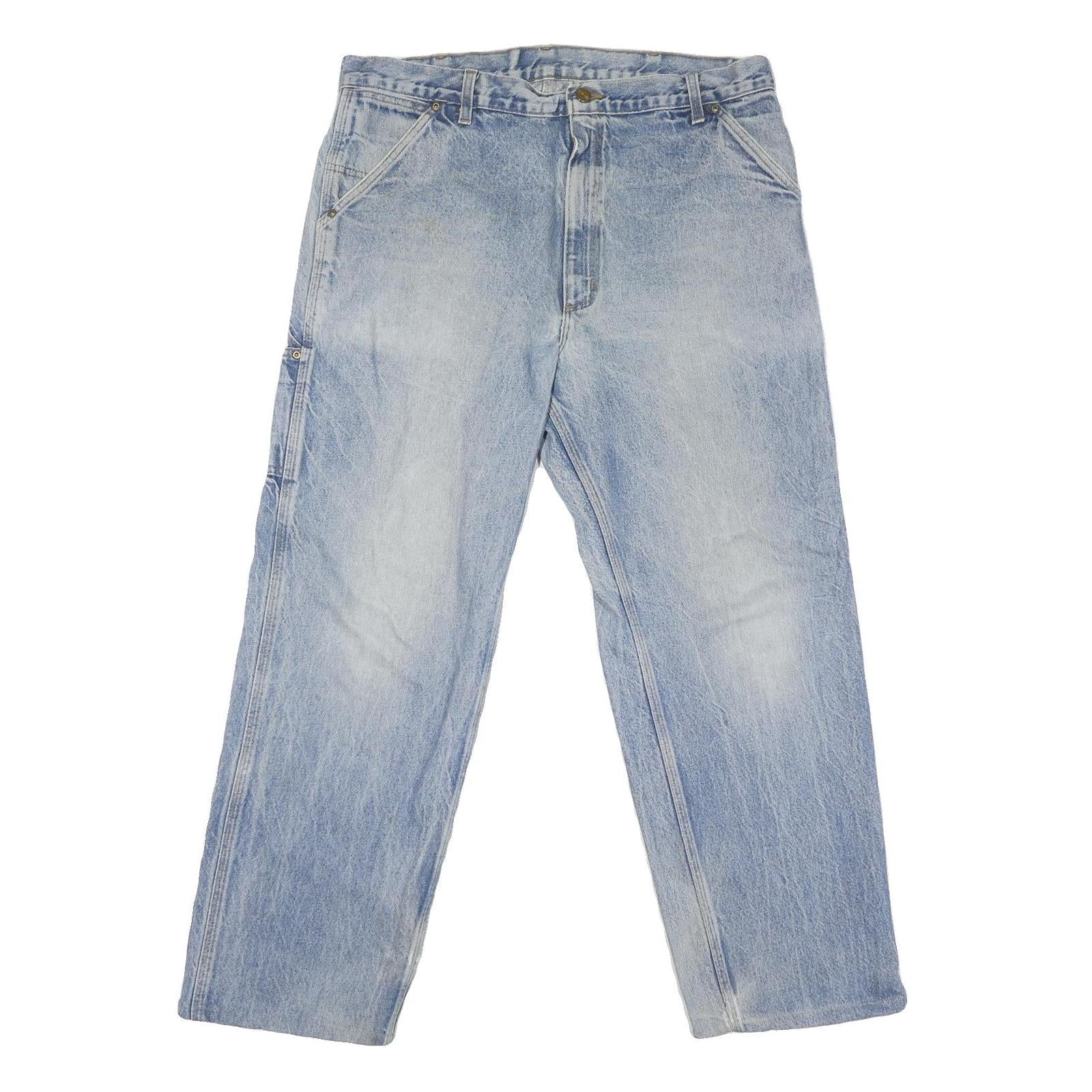 CARHARTT Mens Regular Fit Blue Denim Jeans W36 L29 Zip Cotton Blend Workwear Refurbished - N/A refurbished available on Cerqular