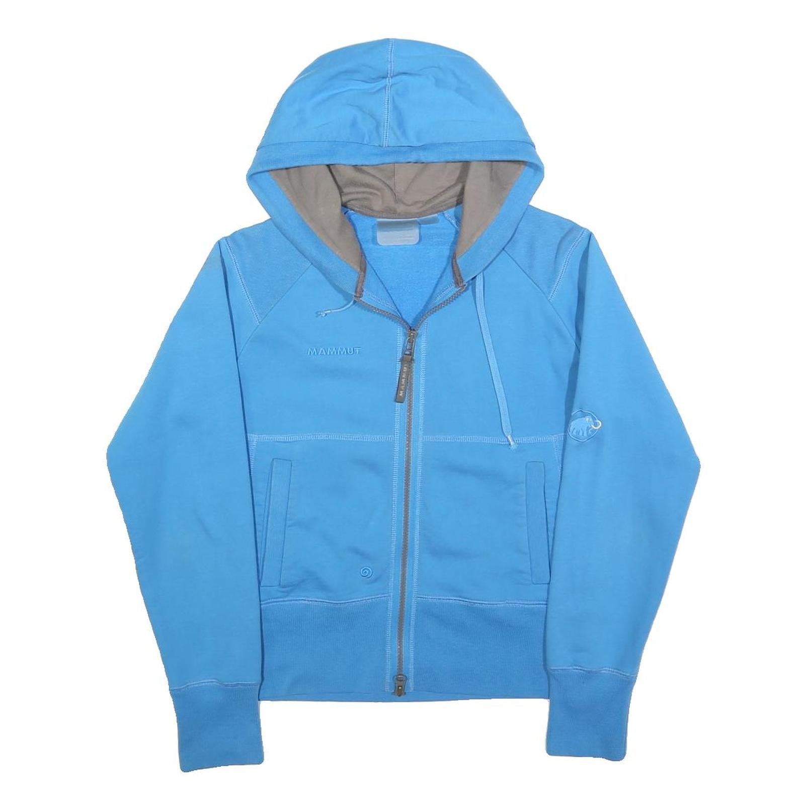 MAMMUT Womens Blue Full Zip Hoodie S Cotton Blend Casual Zip Up Sweatshirt Refurbished - N/A refurbished available on Cerqular