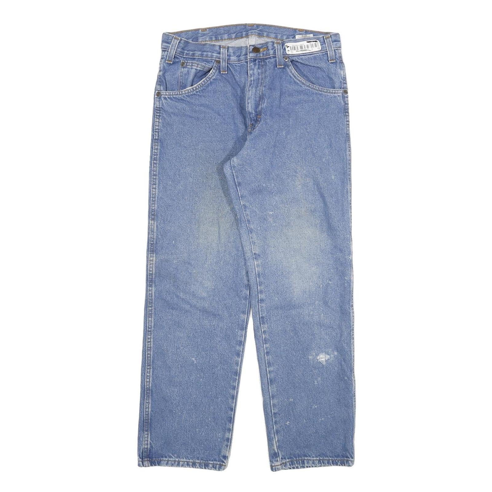 WRANGLER Mens Regular Blue Denim Jeans W32 L29 Classic Cotton Blend Zip Refurbished - N/A refurbished available on Cerqular