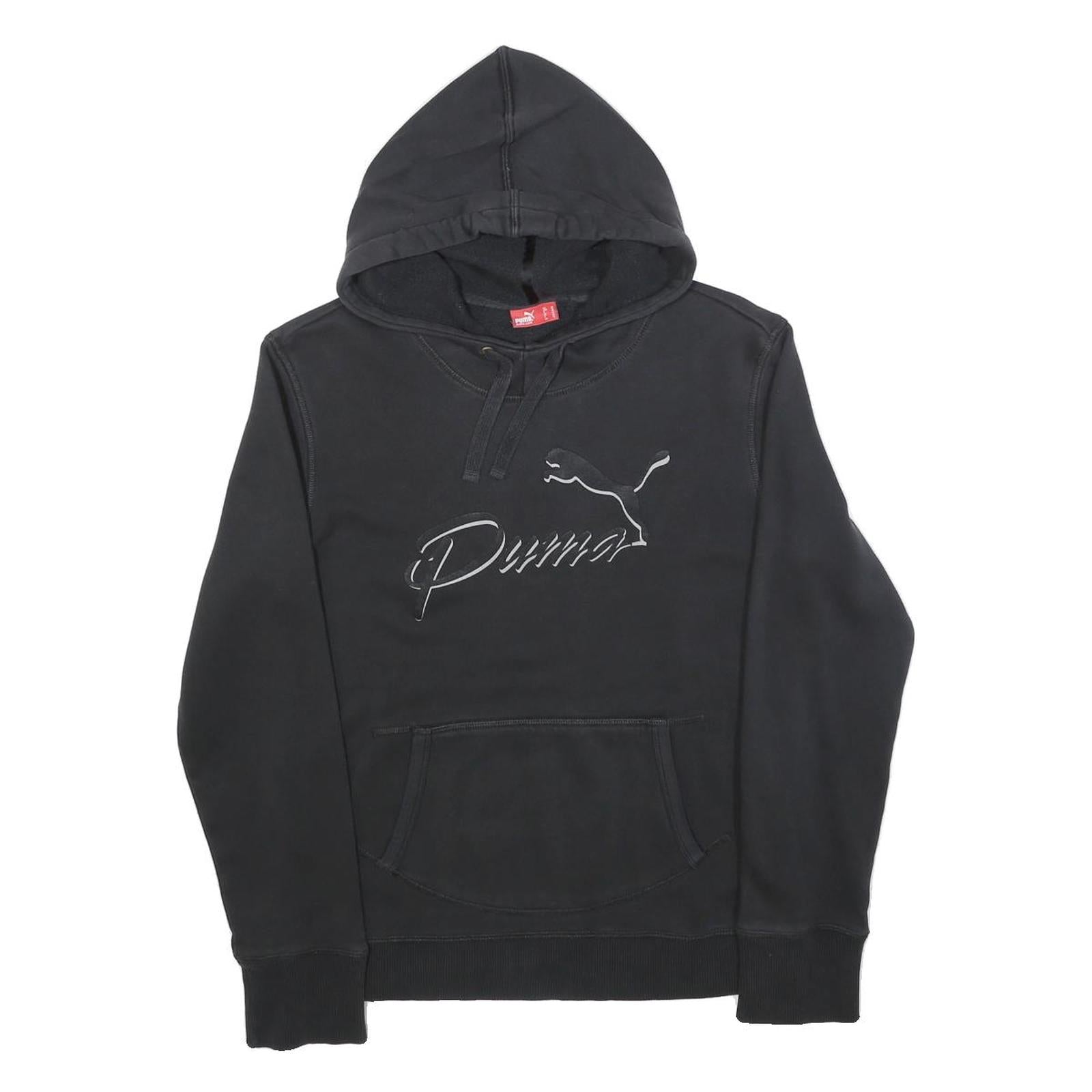 PUMA Womens Black Hoodie M Cotton Blend Pullover Casual Sports Sweatshirt Refurbished - N/A refurbished available on Cerqular