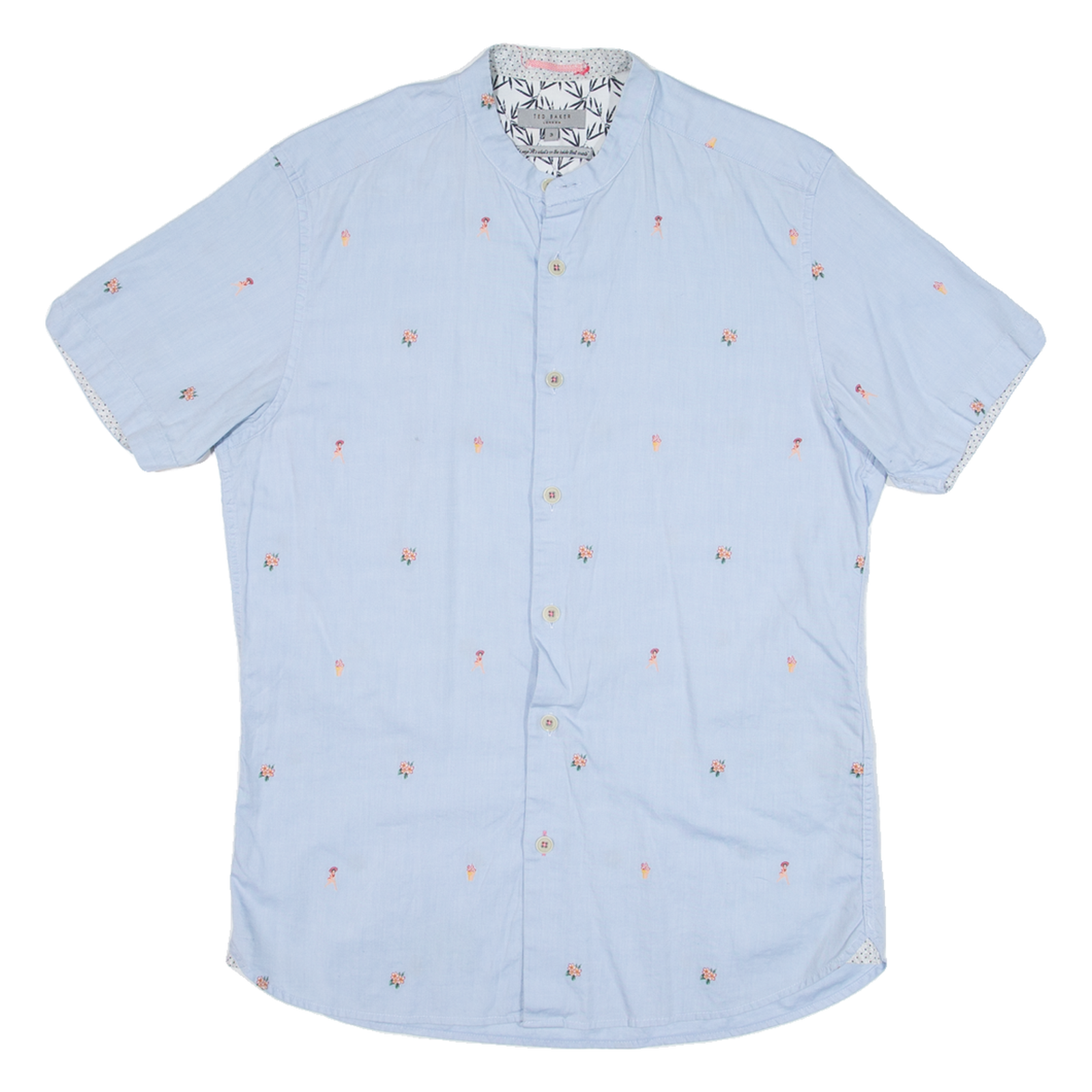 TED BAKER Mens Shirt Blue Floral M Refurbished - N/A refurbished available on Cerqular