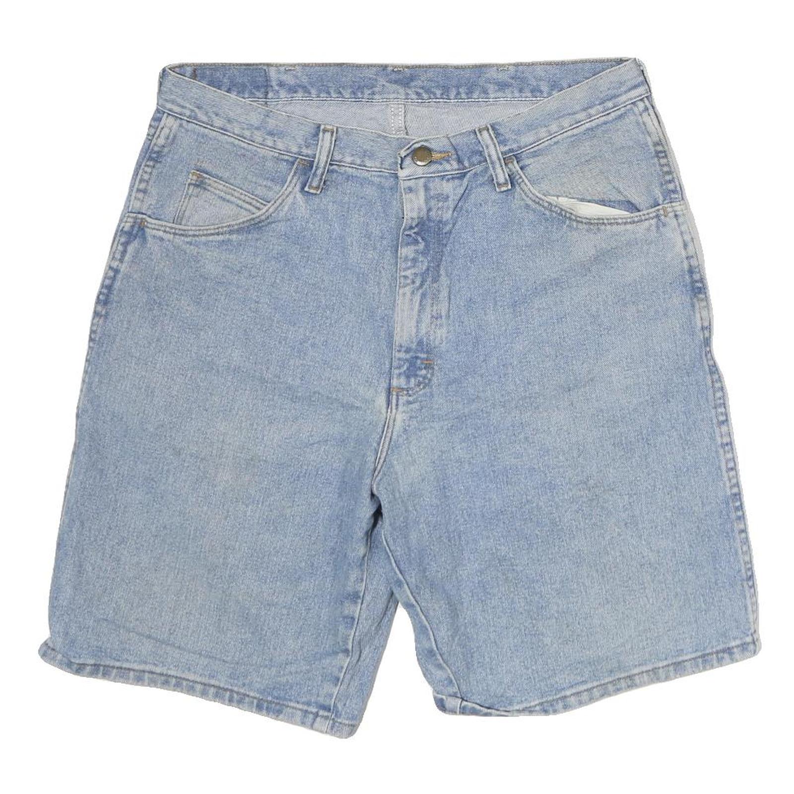 WRANGLER Mens Denim Blue Shorts Casual L W34 Classic Fit Cotton Refurbished - N/A refurbished available on Cerqular