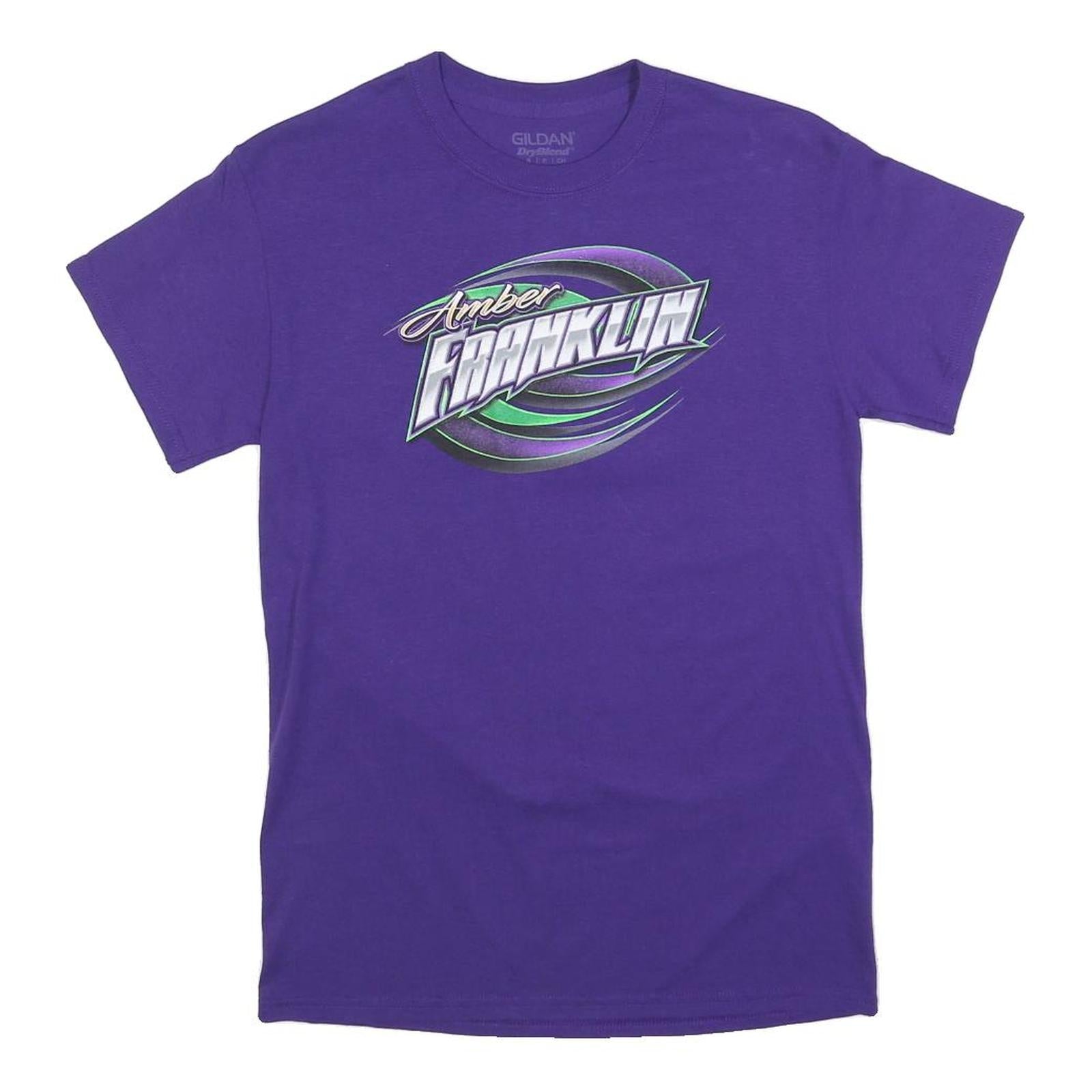 GILDAN Mens Purple Amber Franklin Graphic T-Shirt S Short Sleeve Crew Neck Refurbished - N/A refurbished available on Cerqular
