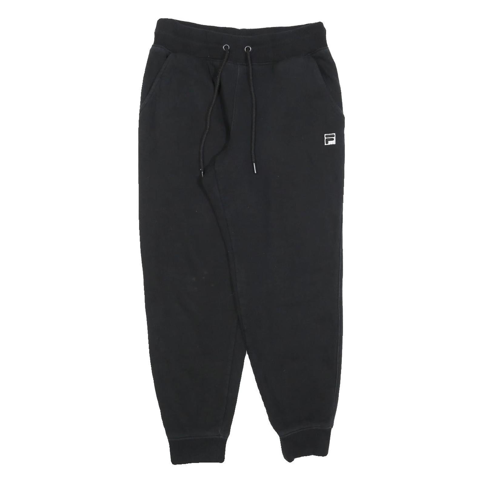 FILA Womens Joggers Black Slim Tapered S W26 L26 Cotton Blend Casual Sportswear Refurbished - N/A refurbished available on Cerqular