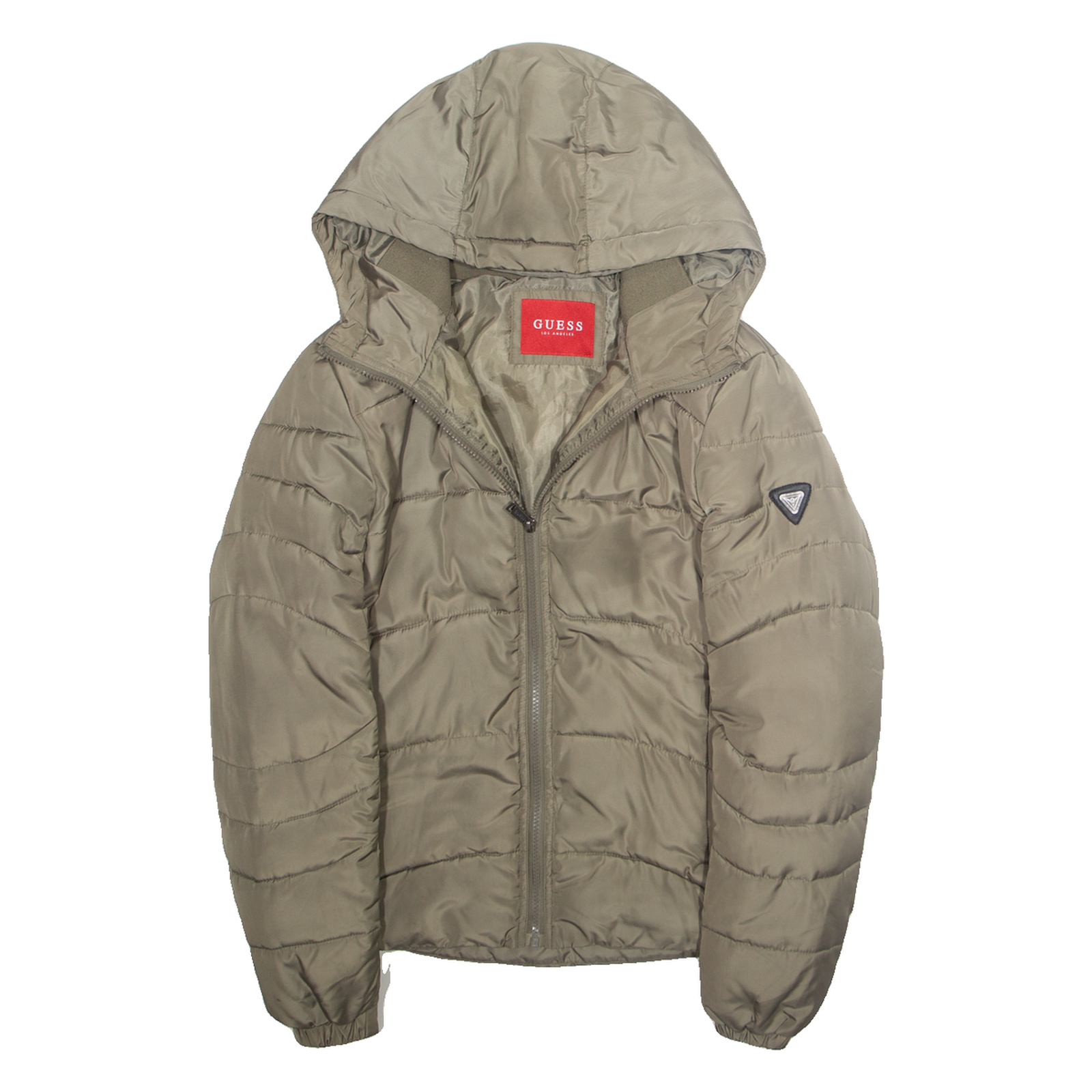 GUESS Womens Puffer Coat Green Hooded M Refurbished - N/A refurbished available on Cerqular