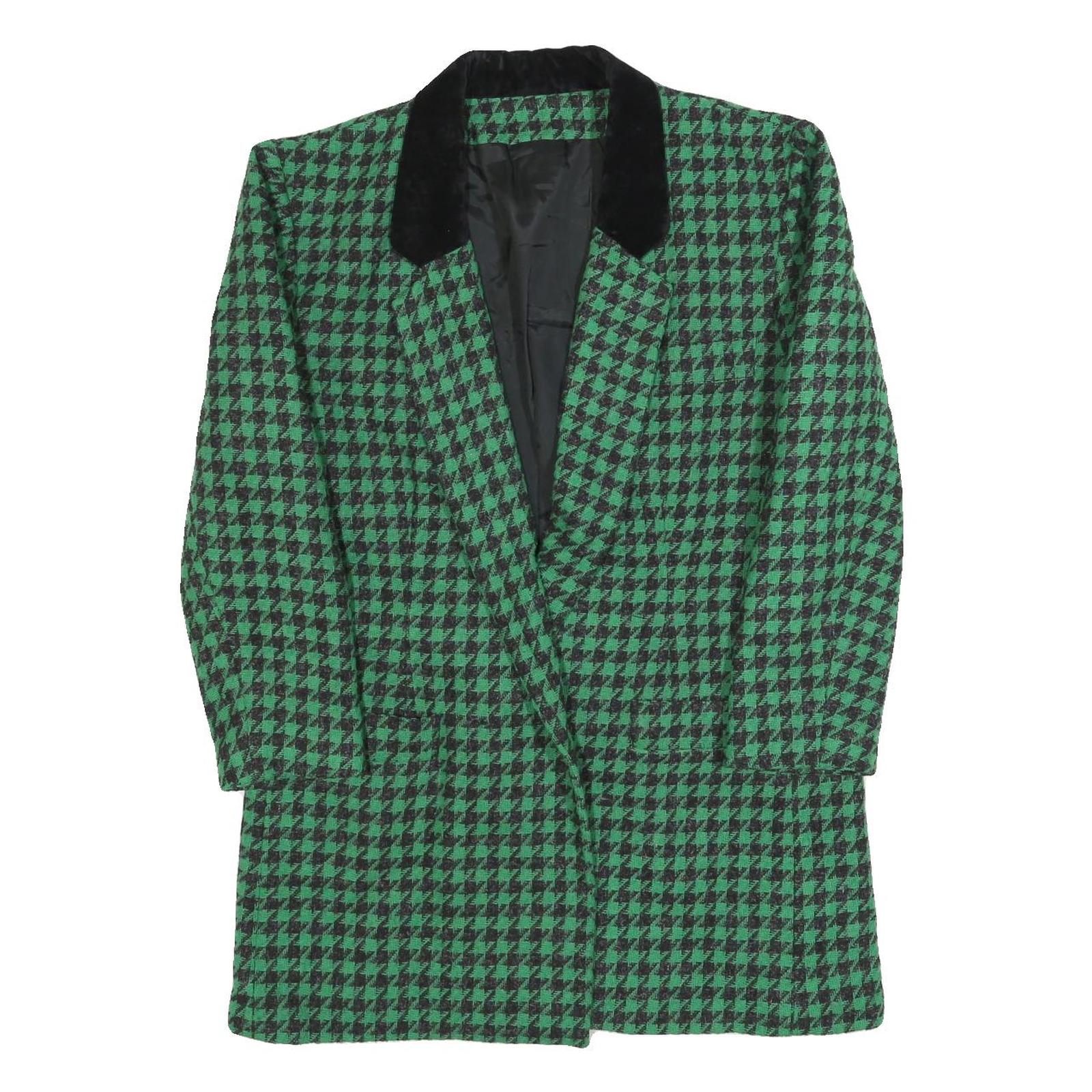 Buy Womens Green & Black Houndstooth Pattern Jacket M Woven Tailored Collar Long Refurbished - $48.09 Womens Green & Black Houndstooth Pattern Jacket M Woven Tailored Collar Long Refurbished - N/A refurbished available on Cerqular