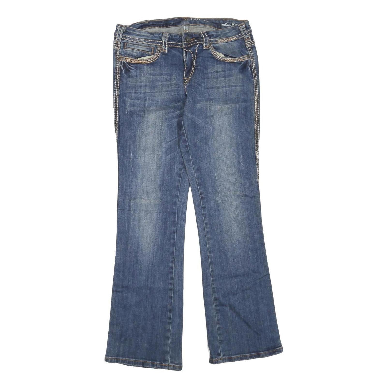 COWGIRL TUFF Womens Blue Regular Bootcut Denim Stone Wash Jeans W32 L30 Detailed Refurbished - N/A refurbished available on Cerqular