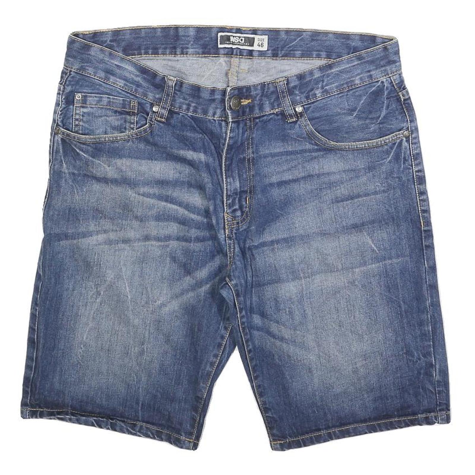INSO Mens Denim Blue Casual Shorts L W36 Cotton Blend Stylish Refurbished - N/A refurbished available on Cerqular