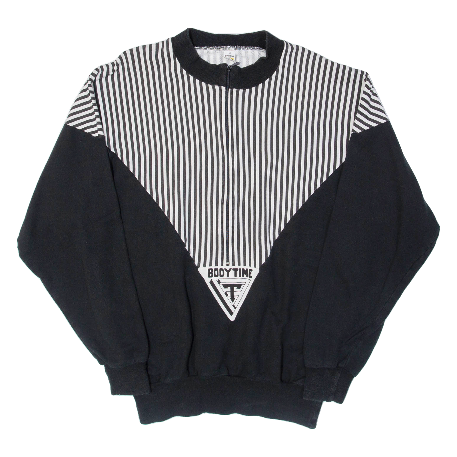 BODYTIME Striped Mens Sweatshirt Black M Refurbished - N/A refurbished available on Cerqular