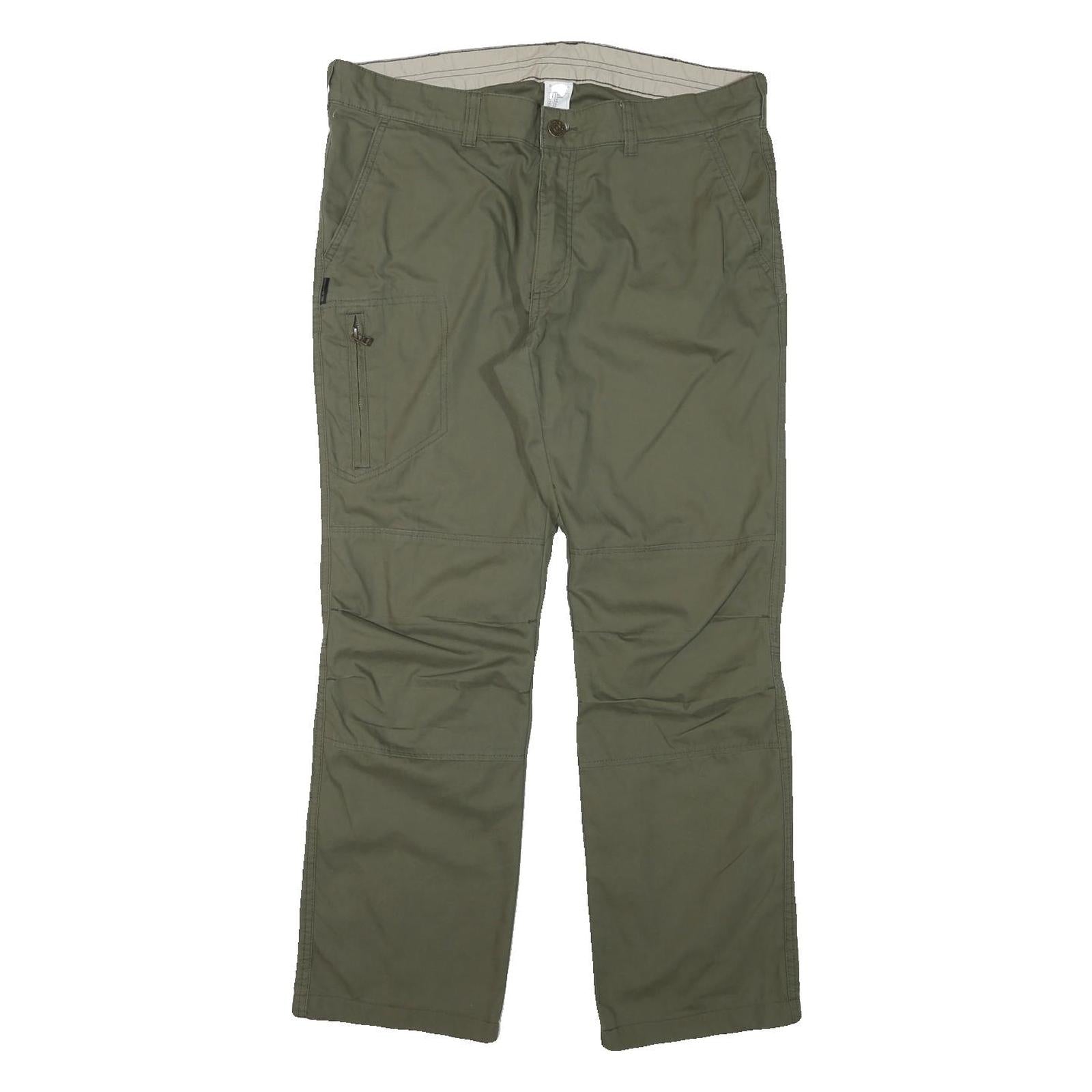 OXYLANE Mens Regular Fit Olive Green Cotton Blend Trousers W36 L30 Outdoor Refurbished - N/A refurbished available on Cerqular