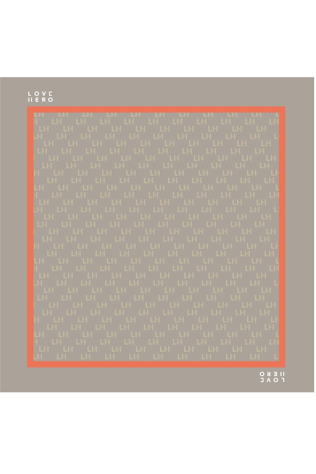 LH Logo Scarf in Beige & Orange - Large Refurbished - N/A (Note: There is no well-known brand by this name refurbished available on Cerqular