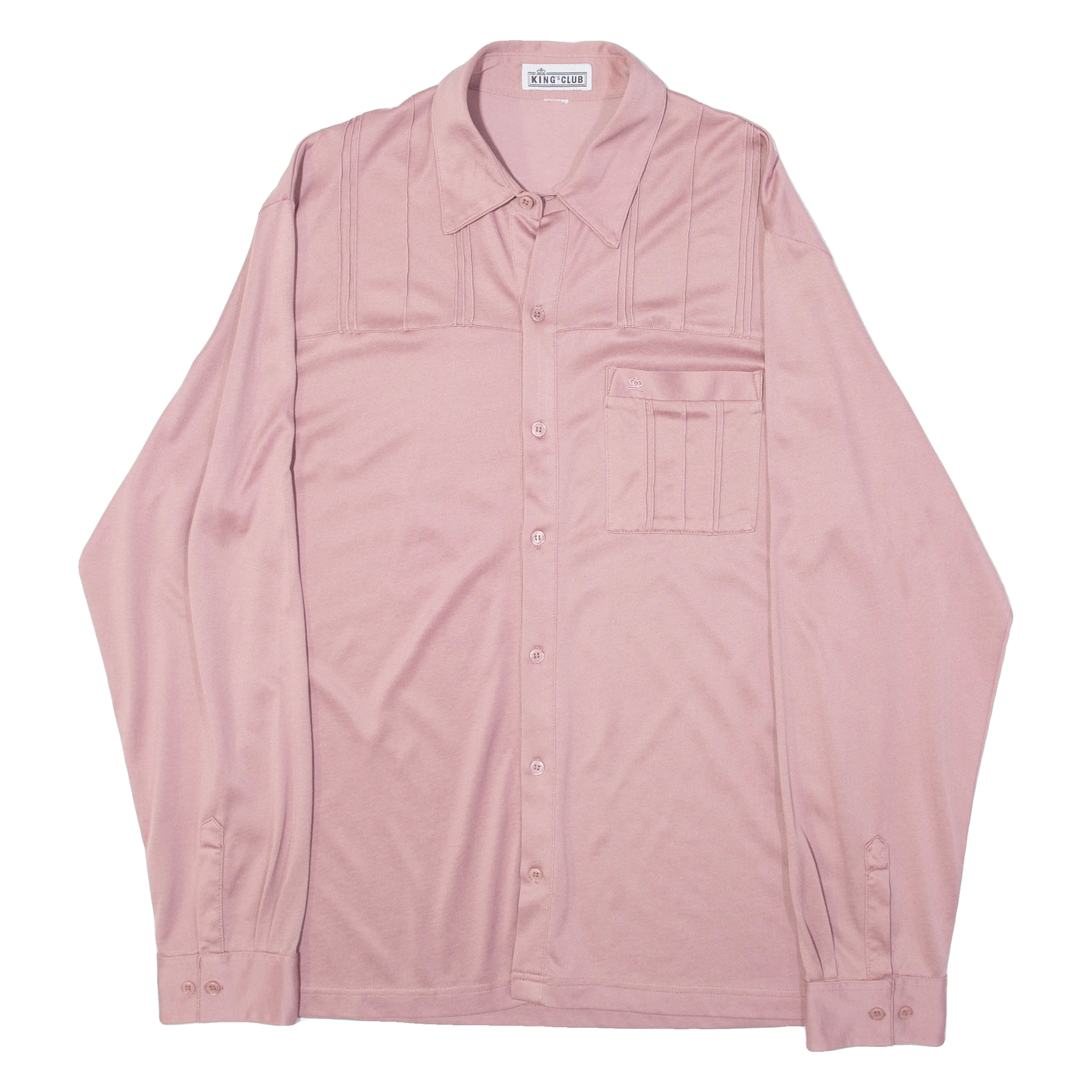 KINGS CLUB Mens Plain Shirt Pink Long Sleeve L Refurbished - N/A refurbished available on Cerqular