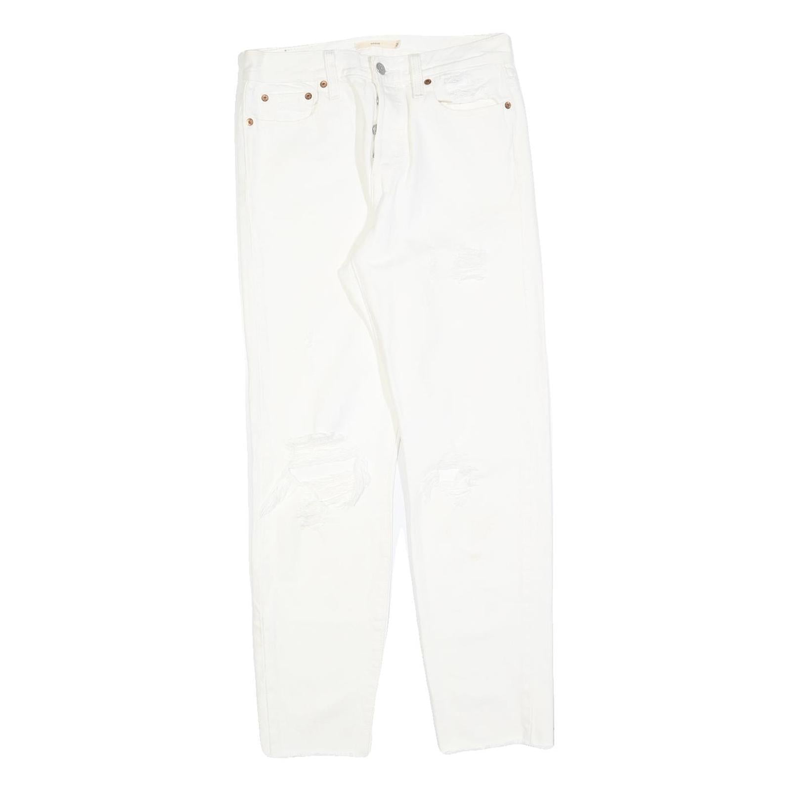 Buy LEVI'S Womens White Regular Fit Straight Denim Jeans W26 L28 Classic Button Refurbished - $36.39 LEVI'S Womens White Regular Fit Straight Denim Jeans W26 L28 Classic Button Refurbished - N/A refurbished available on Cerqular