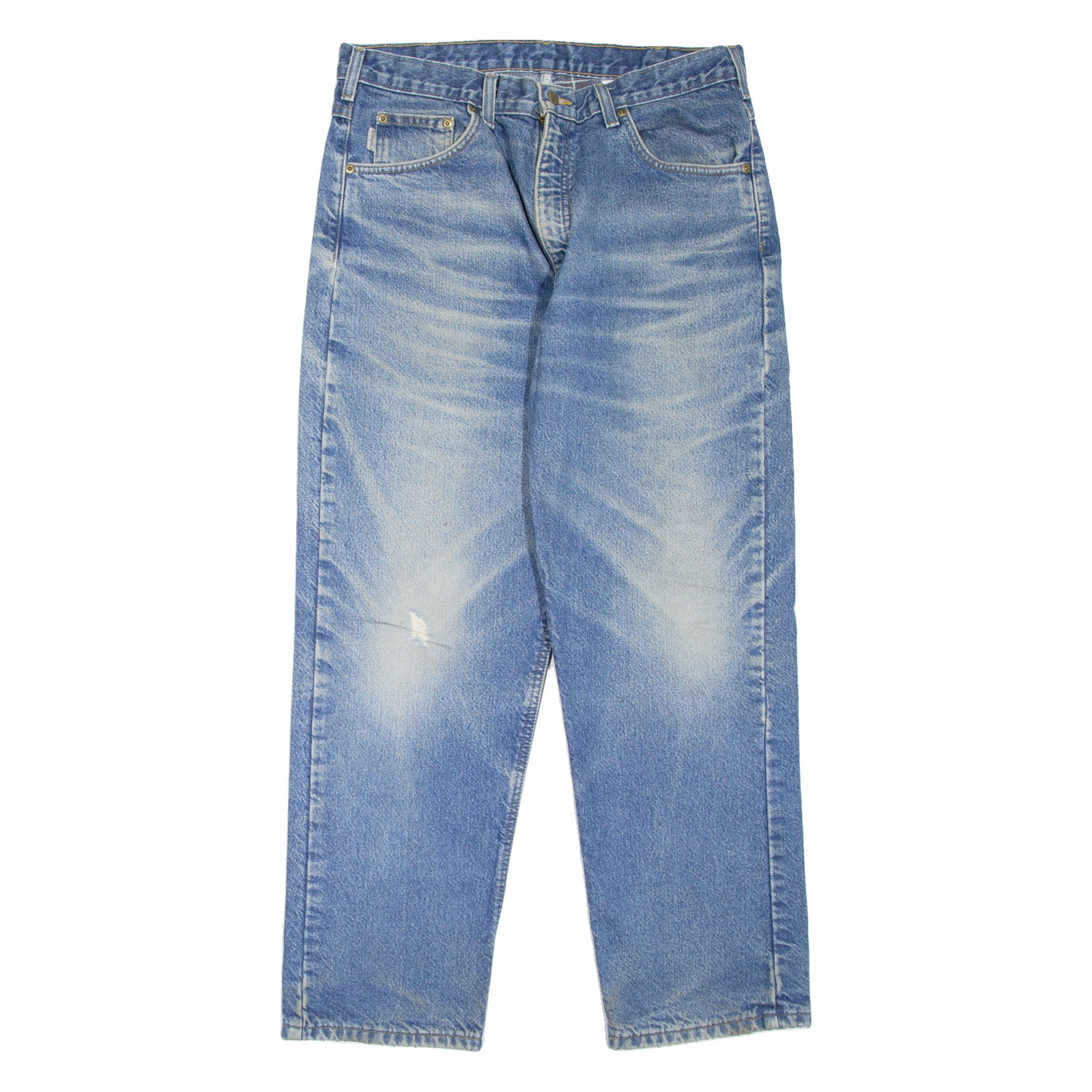 CARHARTT Blanket Lined Workwear Mens Jeans Blue Tapered Stone Wash W35 L30 Refurbished - N/A refurbished available on Cerqular