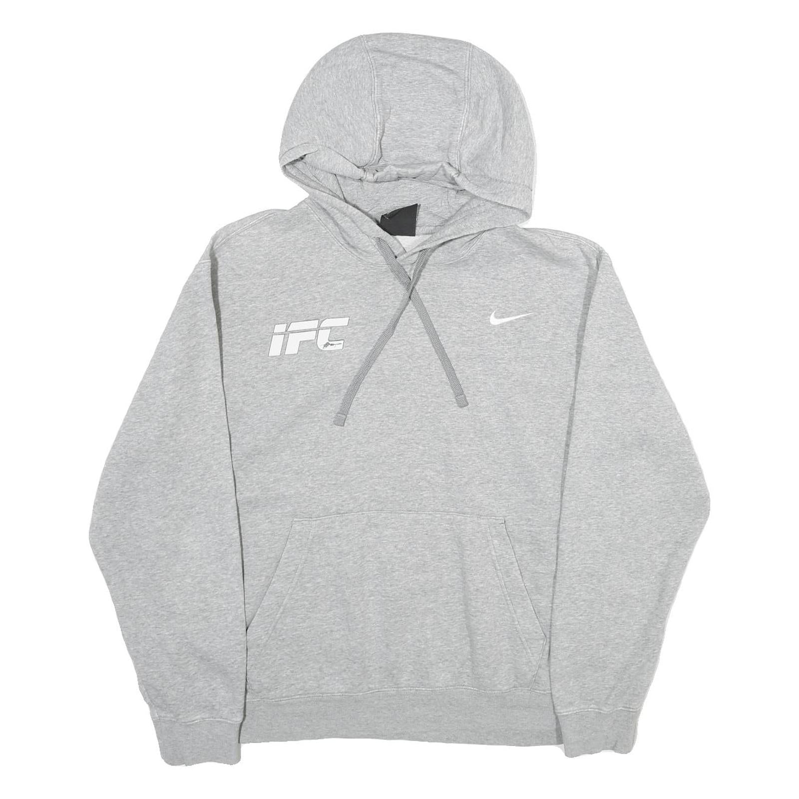 NIKE Mens Grey Hoodie L Irish Fishing Club Pullover Cotton Blend Drawstring Refurbished - N/A refurbished available on Cerqular
