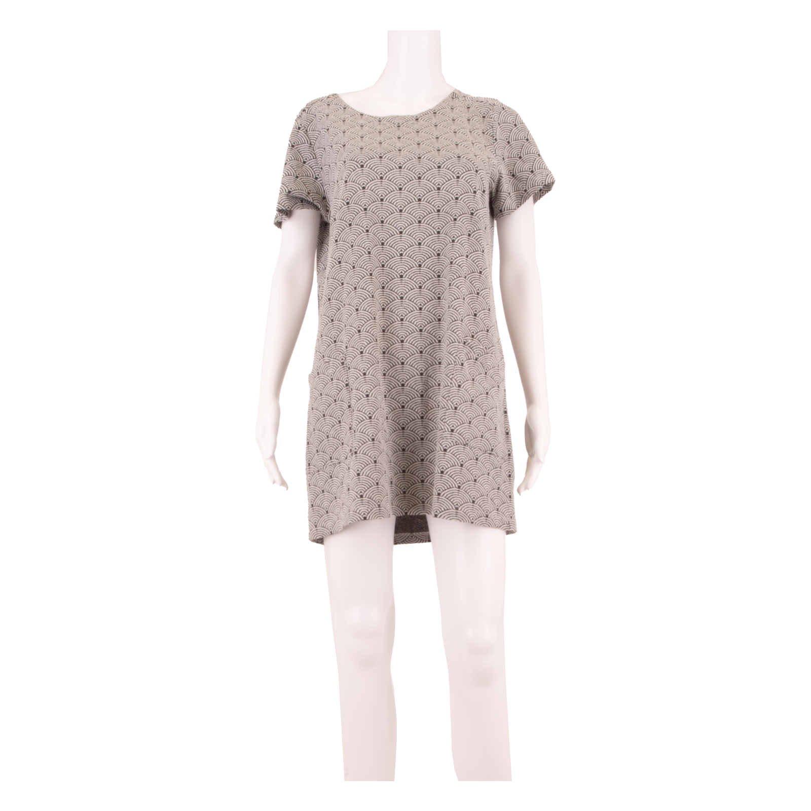 WHITE STUFF Womens Shift Dress White Crazy Pattern Short Sleeve Short UK 14 Refurbished - N/A refurbished available on Cerqular