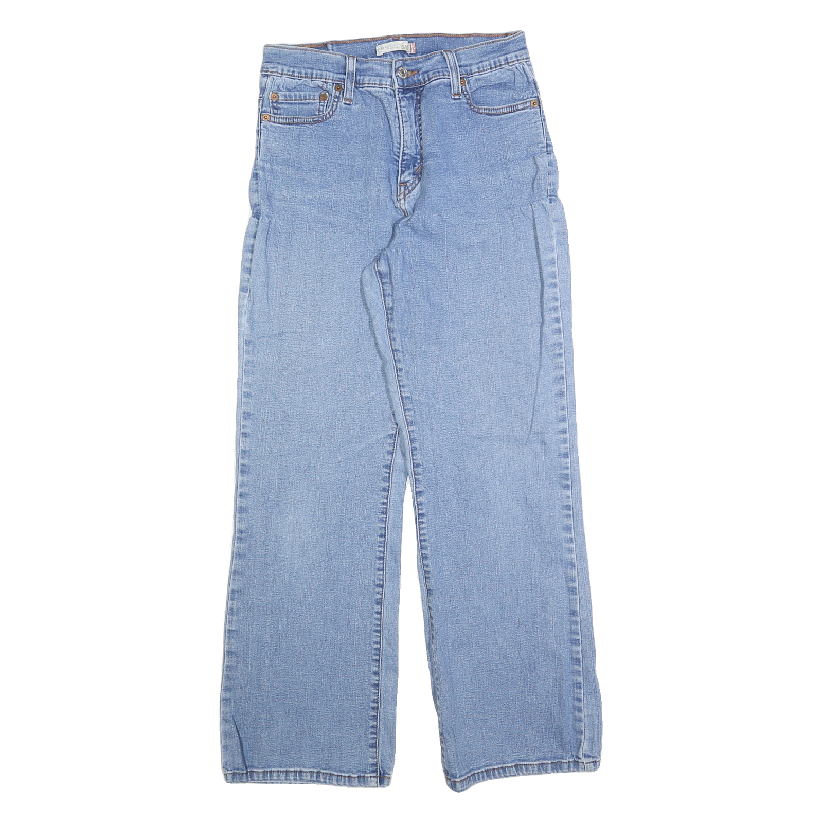 LEVI'S 515 Womens Jeans Blue Regular Straight Denim Light W28 Zip W26 Refurbished - N/A refurbished available on Cerqular