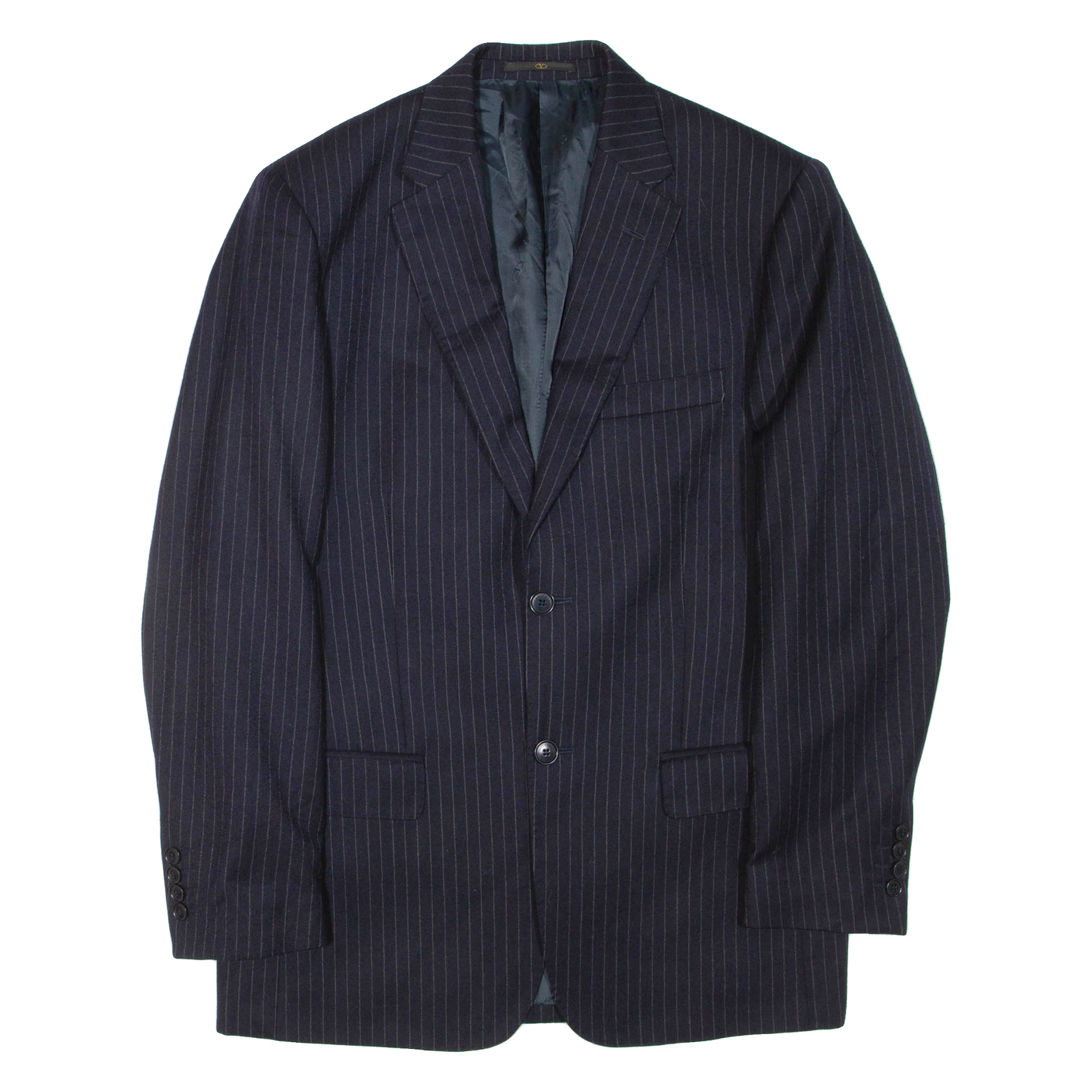 VALENTINO Mens Blazer Jacket Blue Wool Striped M Refurbished - N/A refurbished available on Cerqular