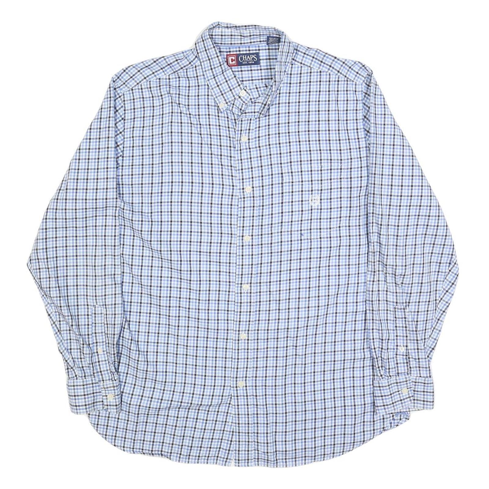 Buy CHAPS Mens Blue & White Check Shirt L Cotton Long Sleeve Button-Down Collar Refurbished - $27.29 CHAPS Mens Blue & White Check Shirt L Cotton Long Sleeve Button-Down Collar Refurbished - N/A refurbished available on Cerqular