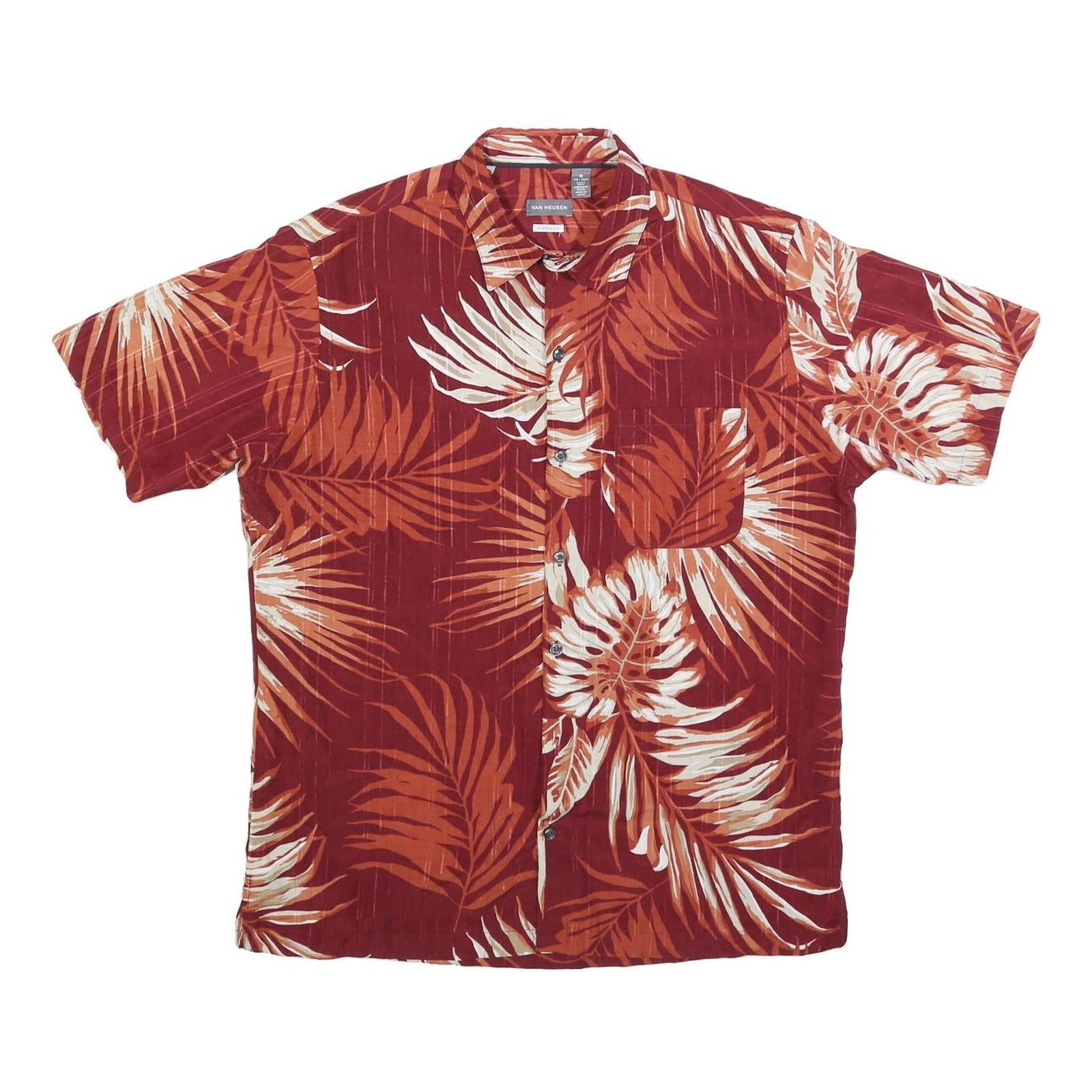 Buy VAN HEUSEN Mens Red & Orange Leaf Pattern Casual Shirt M Summer Tropical Short Refurbished - $31.19 VAN HEUSEN Mens Red & Orange Leaf Pattern Casual Shirt M Summer Tropical Short Refurbished - N/A refurbished available on Cerqular