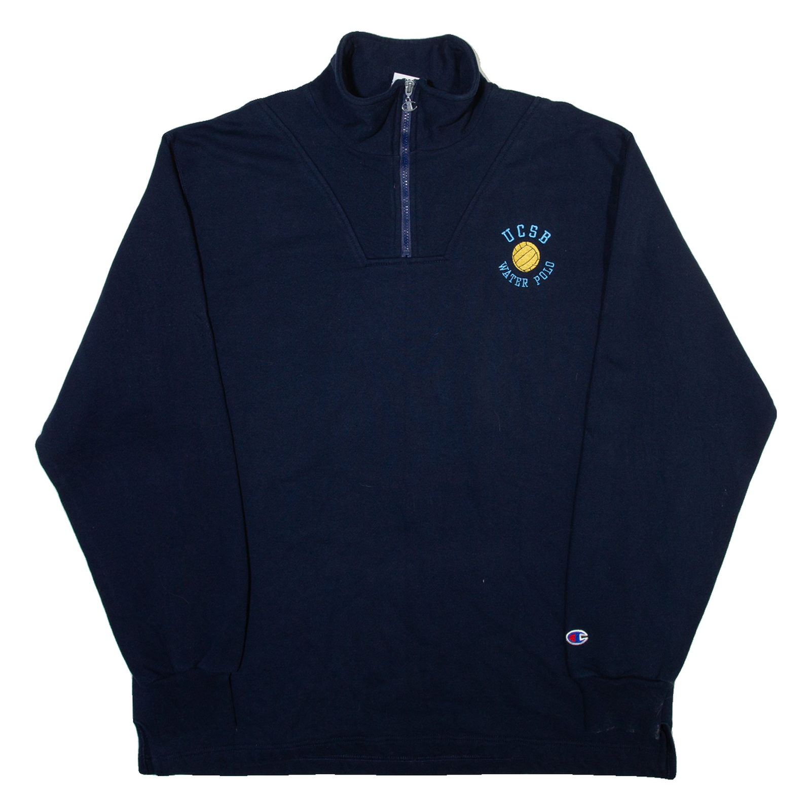 CHAMPION UCSB Water Polo Mens Sweatshirt Blue 1/4 Zip USA XL Refurbished - N/A refurbished available on Cerqular
