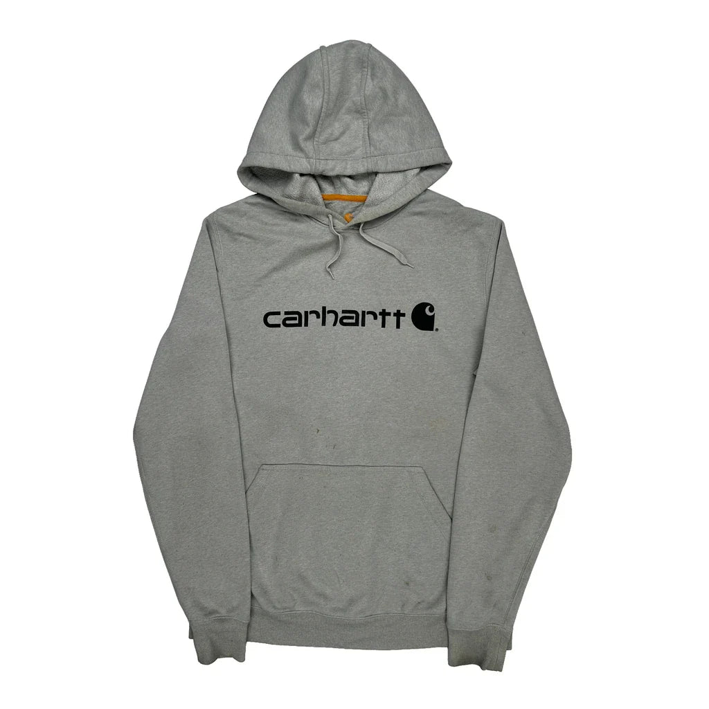 Carhartt Hoodie - Large Grey Cotton Blend Refurbished - Thrifted (note: this is a term often used to describe second- refurbished available on Cerqular