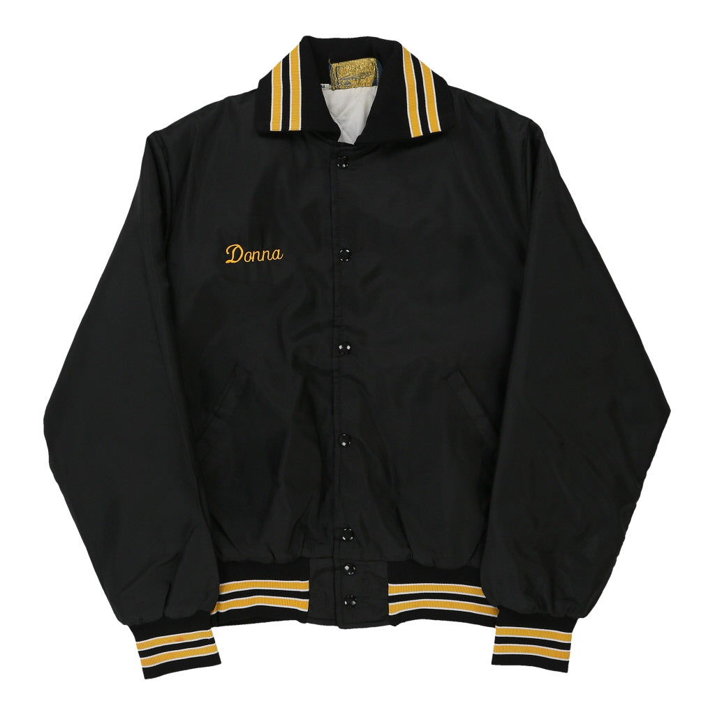Buy Donna Gem Sportswear Baseball Jacket - Medium Black Nylon Refurbished - $15.26 Donna Gem Sportswear Baseball Jacket - Medium Black Nylon Refurbished - Thrifted (note: this is a term often used to describe second- refurbished available on Cerqular
