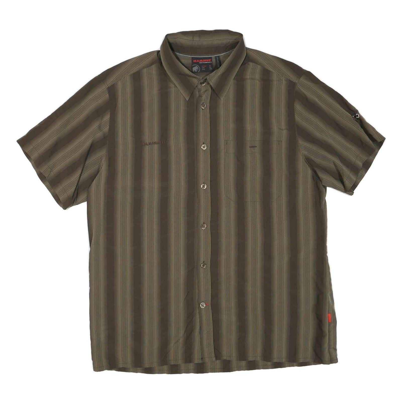 MAMMUT Mens Brown Striped Shirt XL Lightweight Casual Cotton Blend Summer Refurbished - N/A refurbished available on Cerqular
