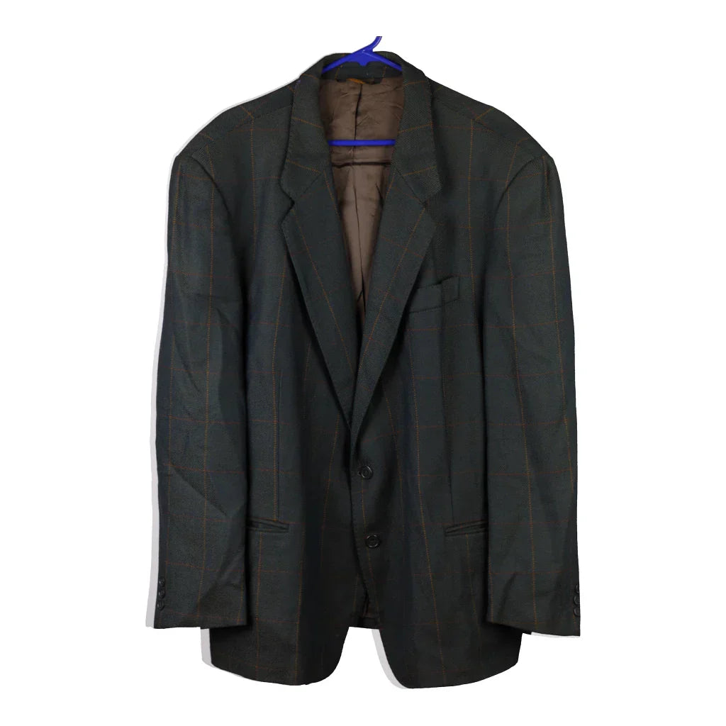 Riscontro Checked Blazer - XL Green Virgin Wool Refurbished - Thrifted (note: this is a term often used to describe second- refurbished available on Cerqular