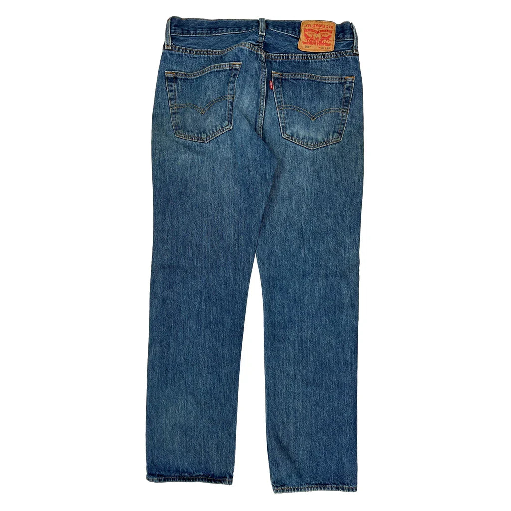 Levis Jeans - 32W 30L Blue Denim Refurbished - Thrifted (note: this is a term often used to describe second- refurbished available on Cerqular