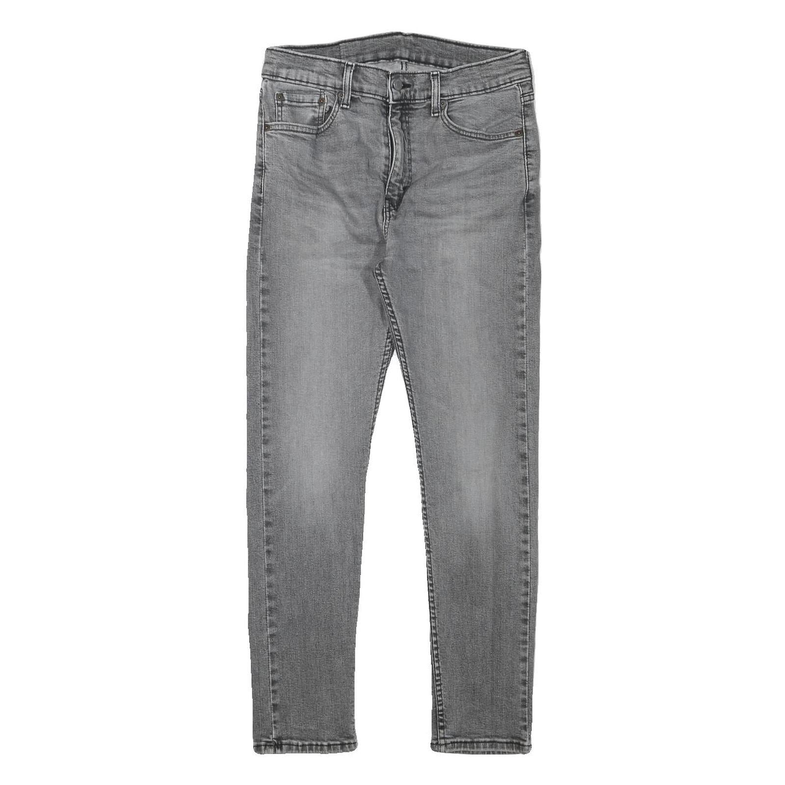 LEVI'S Mens Jeans Grey Slim Skinny Denim Light W29 L27 Zip Closure Refurbished - N/A refurbished available on Cerqular