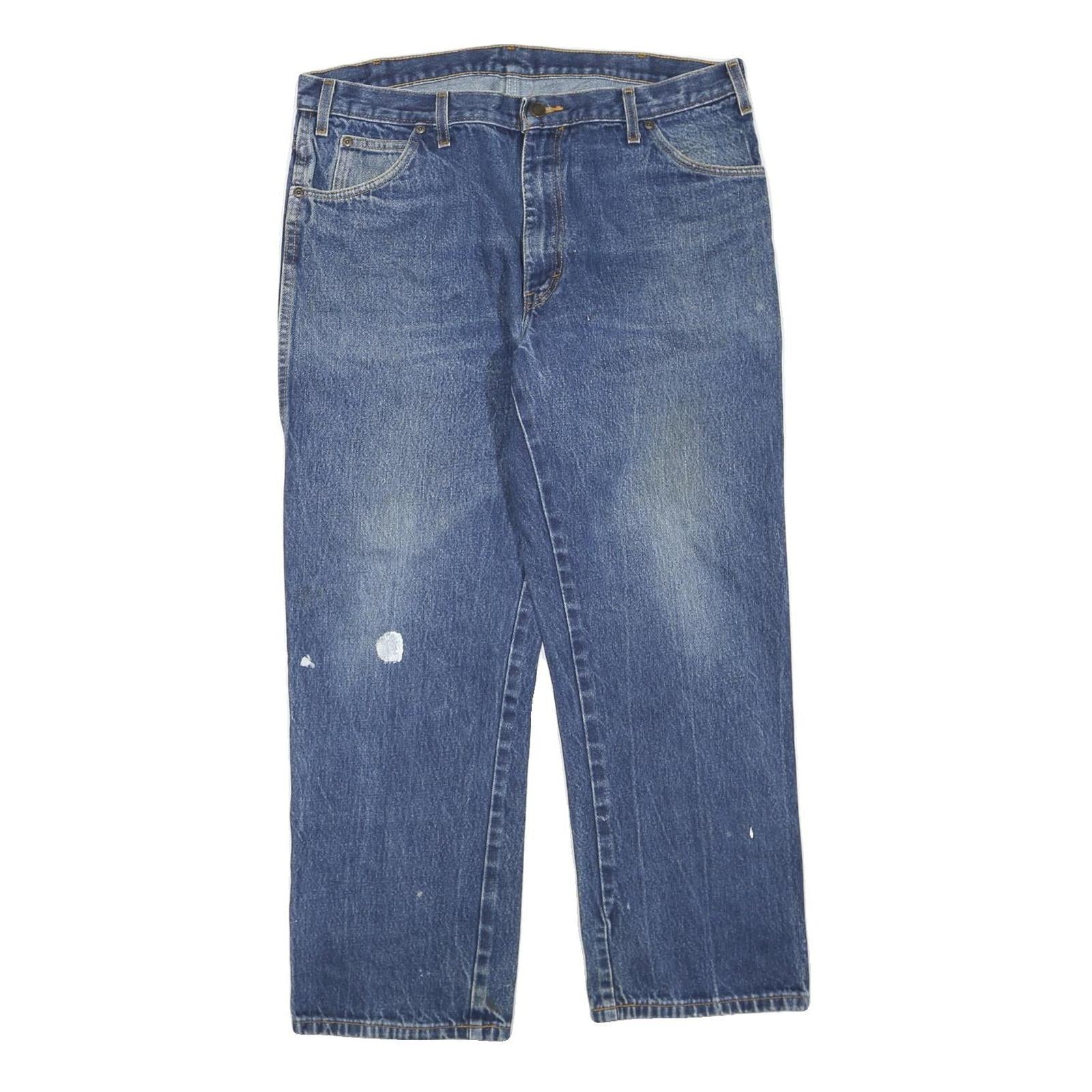 DICKIES Mens Jeans Blue Regular Straight Denim Medium W38 L28 Workwear Zip Refurbished - N/A refurbished available on Cerqular