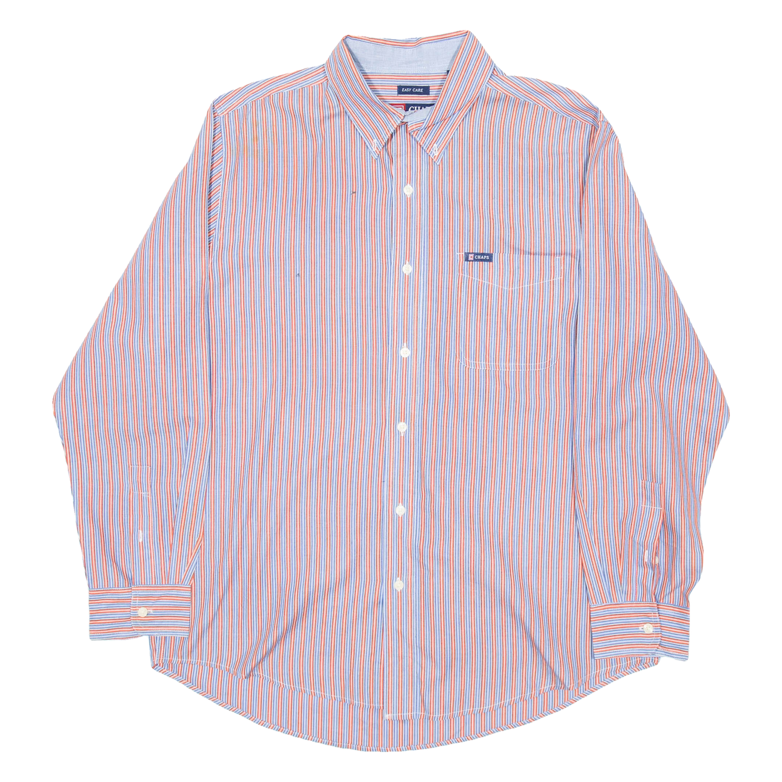 CHAPS Mens Shirt Red Striped Long Sleeve L Refurbished - N/A refurbished available on Cerqular