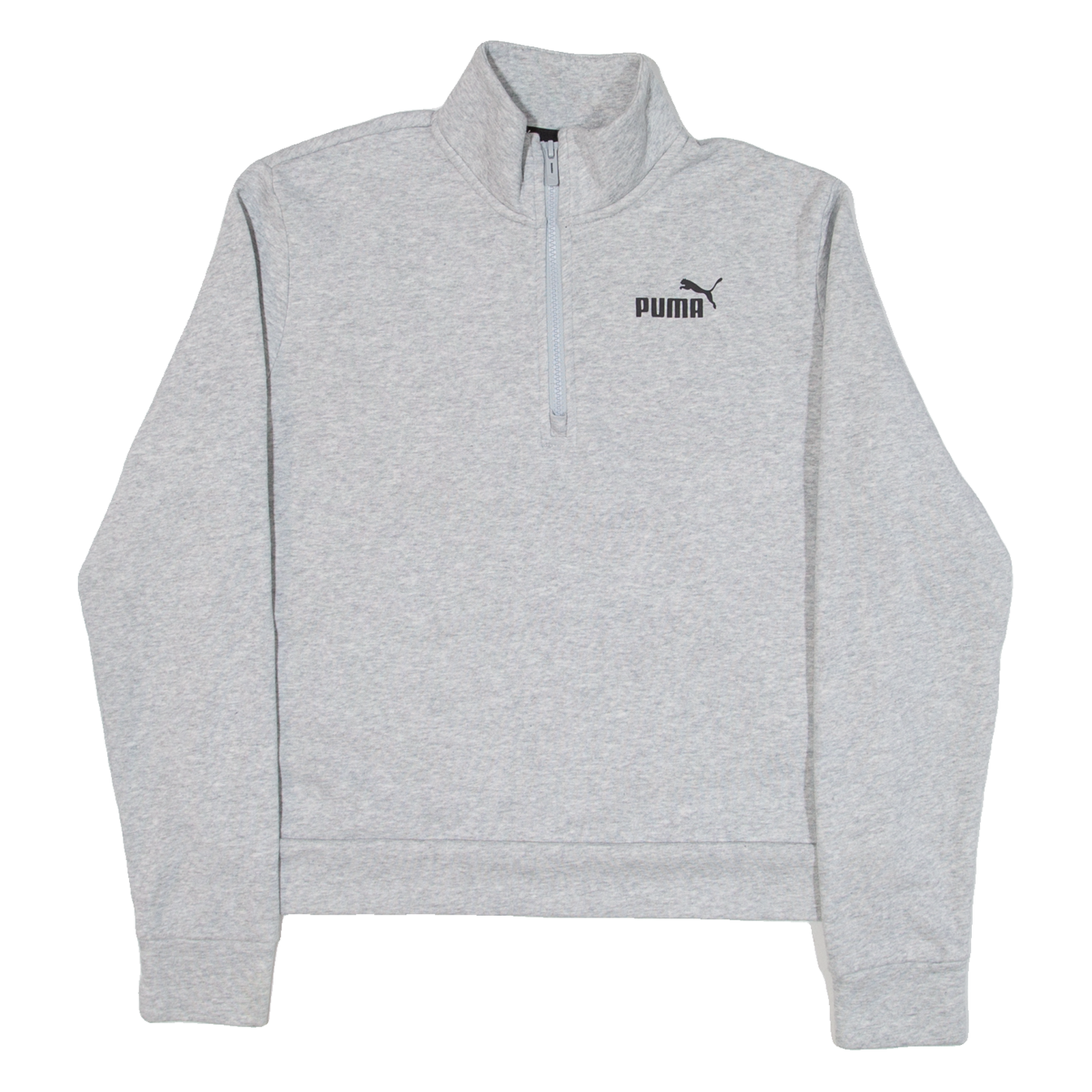 PUMA Womens Sweatshirt Grey 1/4 Zip M Refurbished - N/A refurbished available on Cerqular