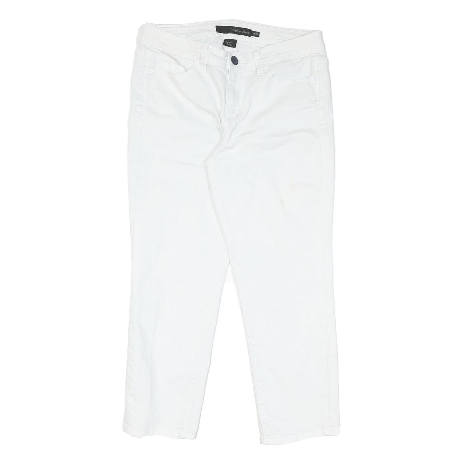CALVIN KLEIN JEANS Womens Slim White Denim Slim Fit Jeans W29 L24 Stylish Casual Refurbished - N/A refurbished available on Cerqular