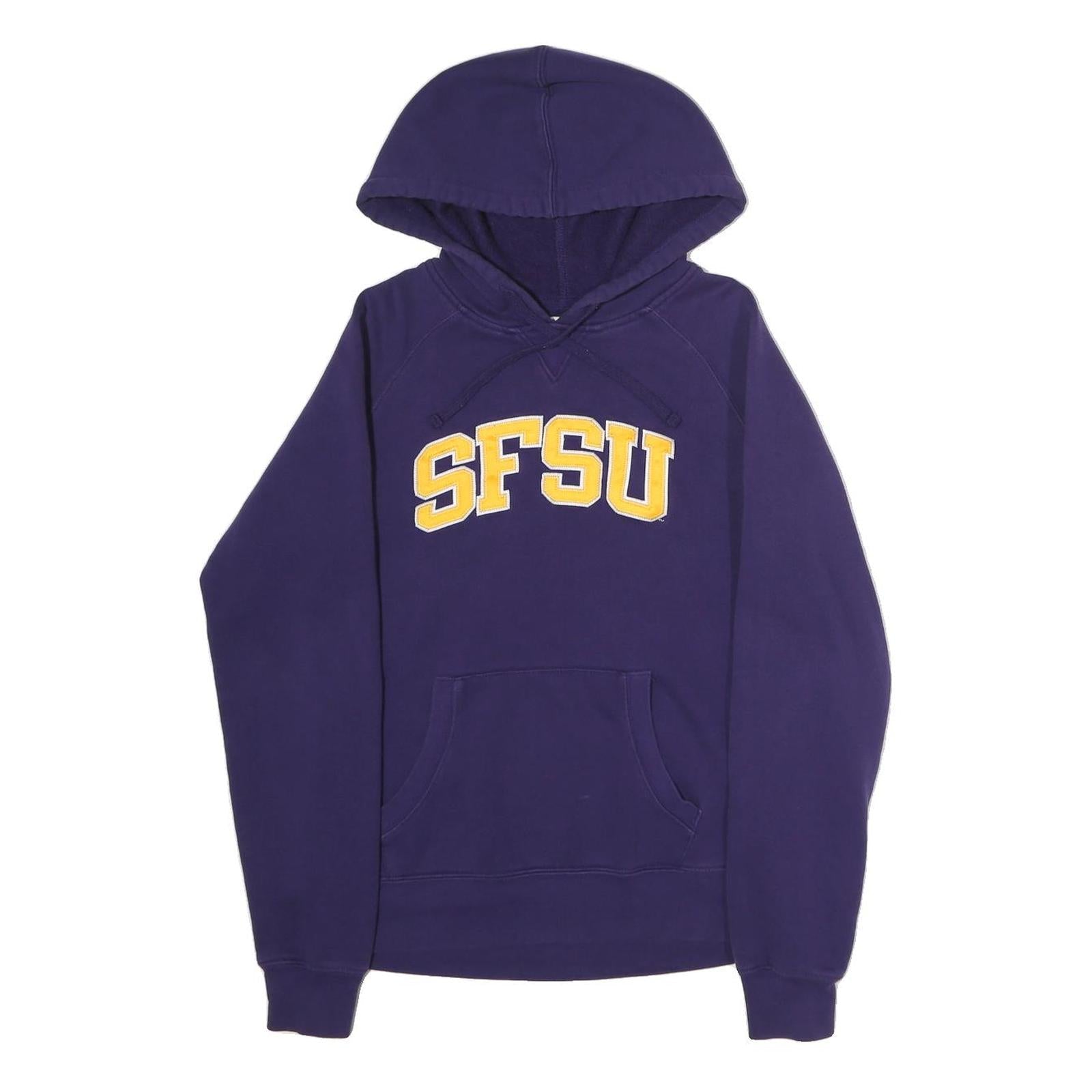 CHAMPION Womens Navy Blue SFSU Pullover Hoodie M Cotton Blend Casual Refurbished - N/A refurbished available on Cerqular