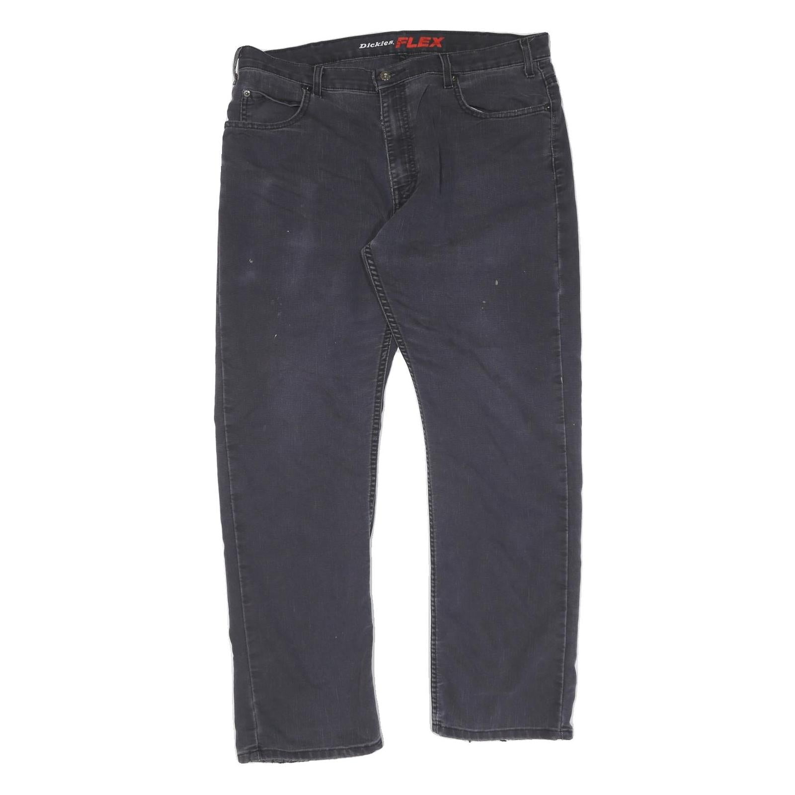 DICKIES Mens Cotton Black Regular Fit Straight Leg Trousers W38 L30 Workwear Refurbished - N/A refurbished available on Cerqular