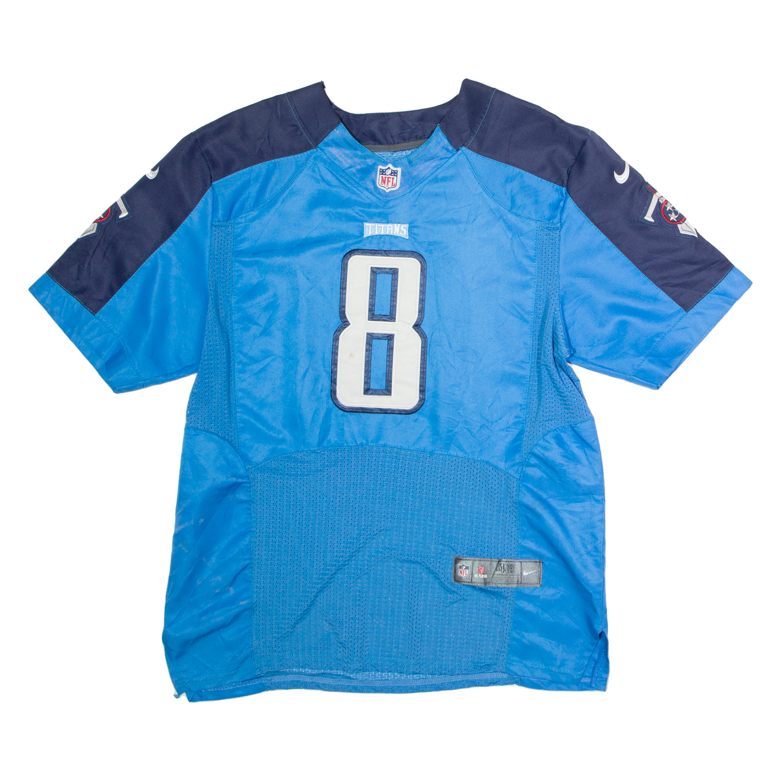 NIKE Tennessee Titans Home #8 Mariota Mens Jersey Blue USA V-Neck XL Refurbished - N/A refurbished available on Cerqular