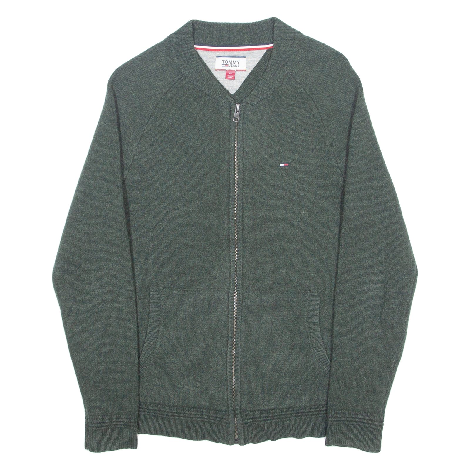 TOMMY HILFIGER Mens Jumper Green Chunky Knit S Refurbished - N/A refurbished available on Cerqular