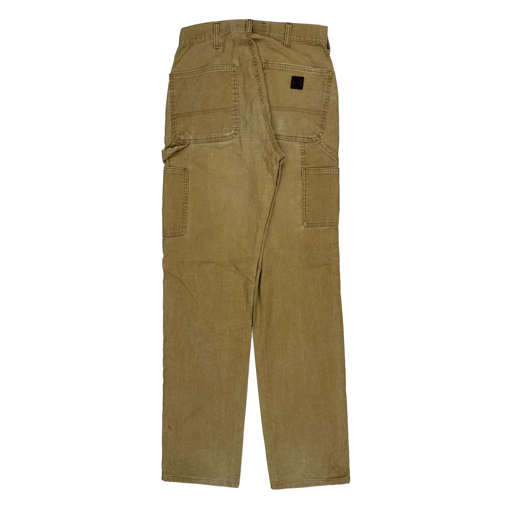 Take Two Carpenter Trousers - 31W 34L Beige Cotton Refurbished - Thrifted (note: this is a term often used to describe second- refurbished available on Cerqular