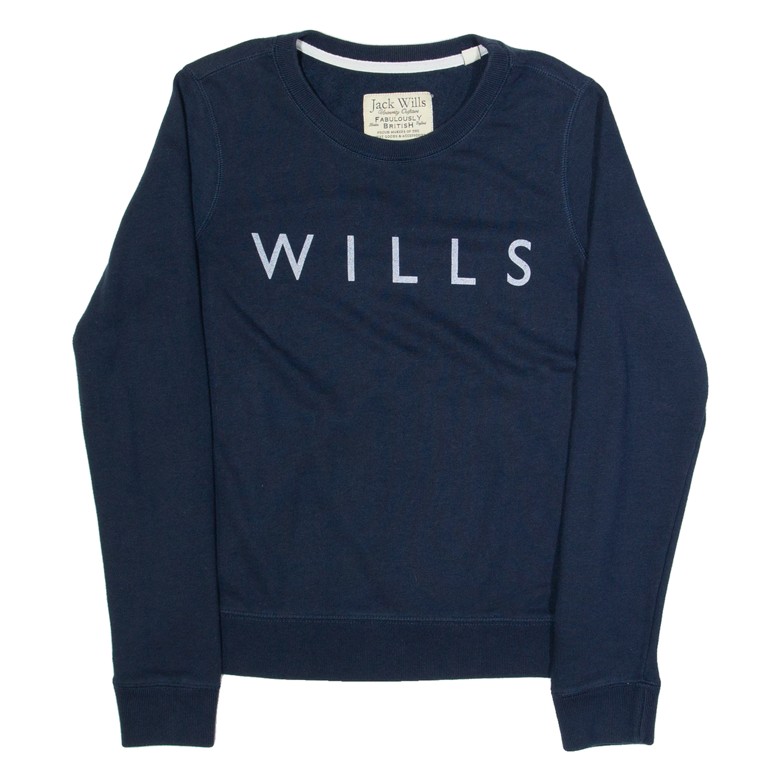 JACK WILLS Womens Sweatshirt Blue UK 6 Refurbished - N/A refurbished available on Cerqular