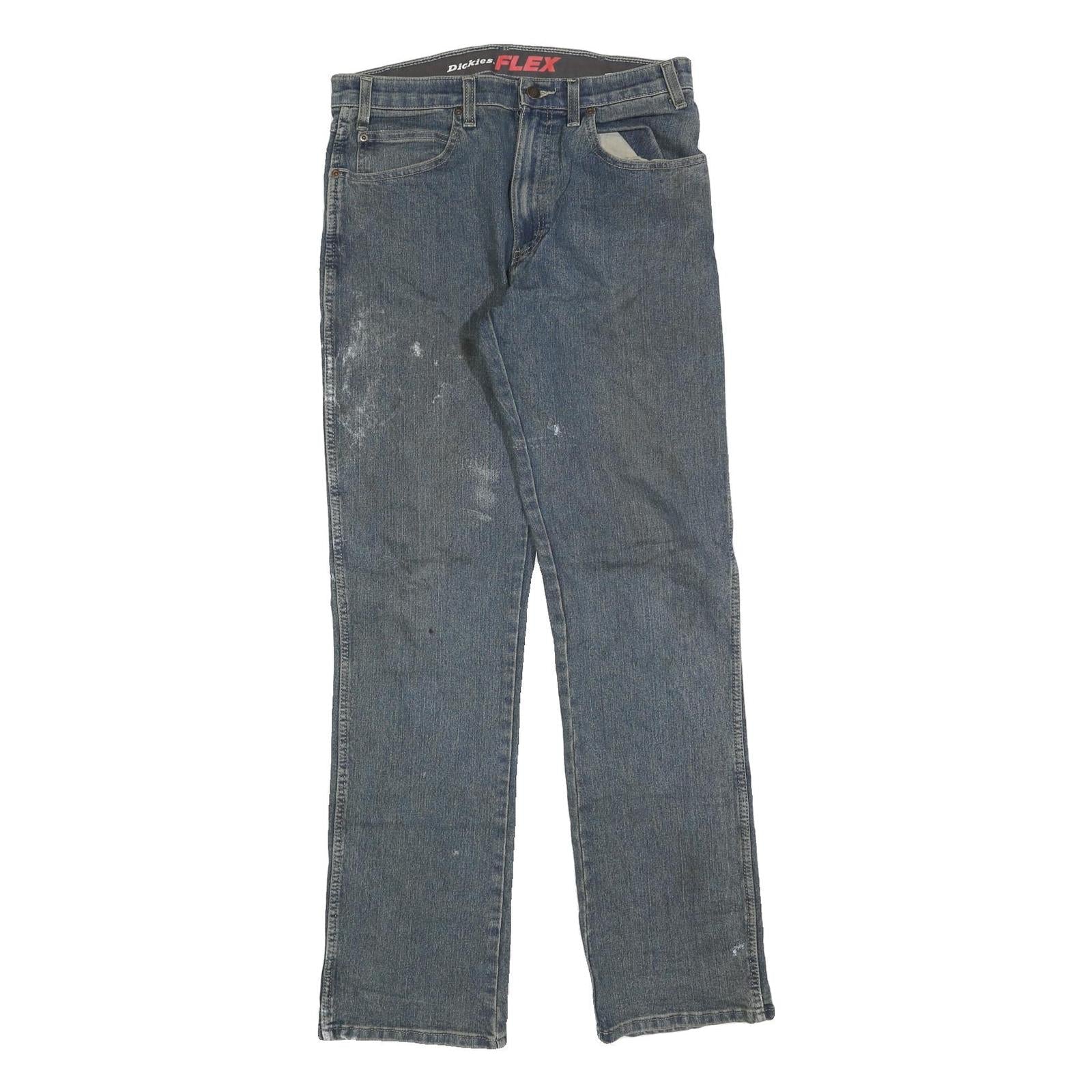 DICKIES Mens Blue Regular Straight Denim Medium W32 L34 Workwear Zip Jeans Refurbished - N/A refurbished available on Cerqular